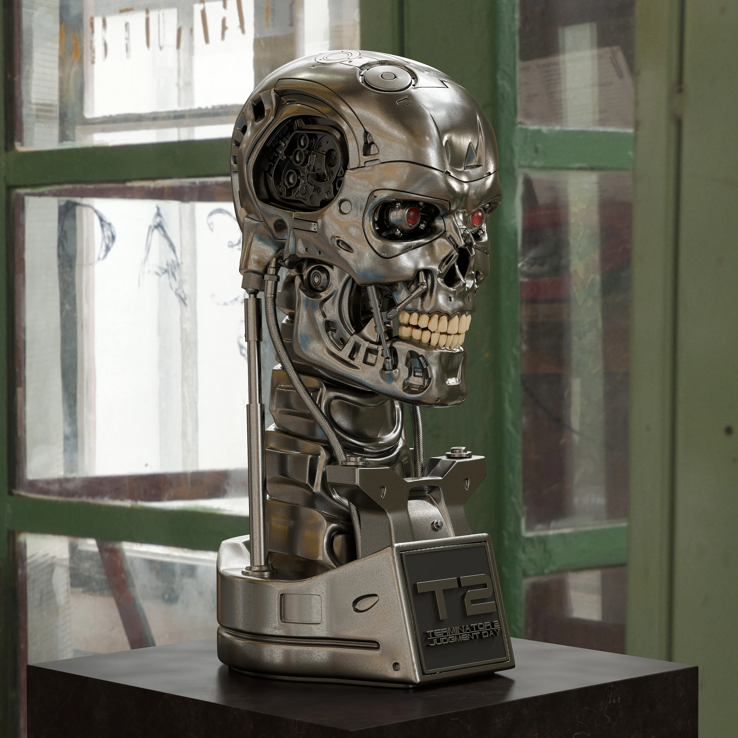 Terminator 2 Judgement Day T-800 Endo Skull bust  1/1 scale