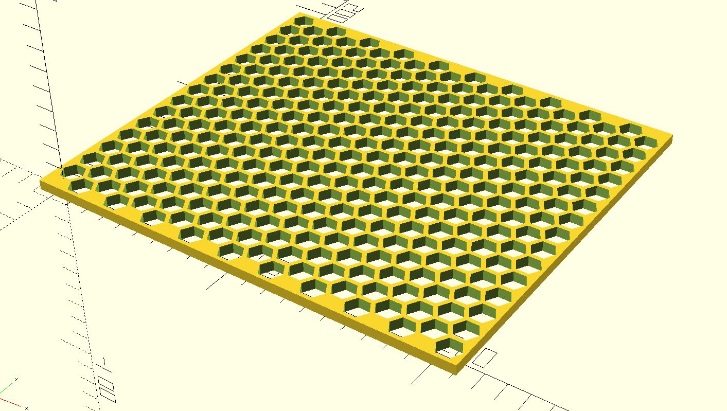 Parametric hexagon grid generator