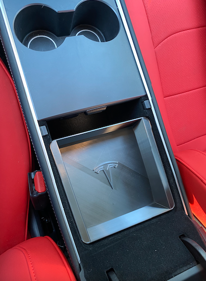 2021 2022 Tesla Model 3 Y Rear Center Console Arm Rest Tray