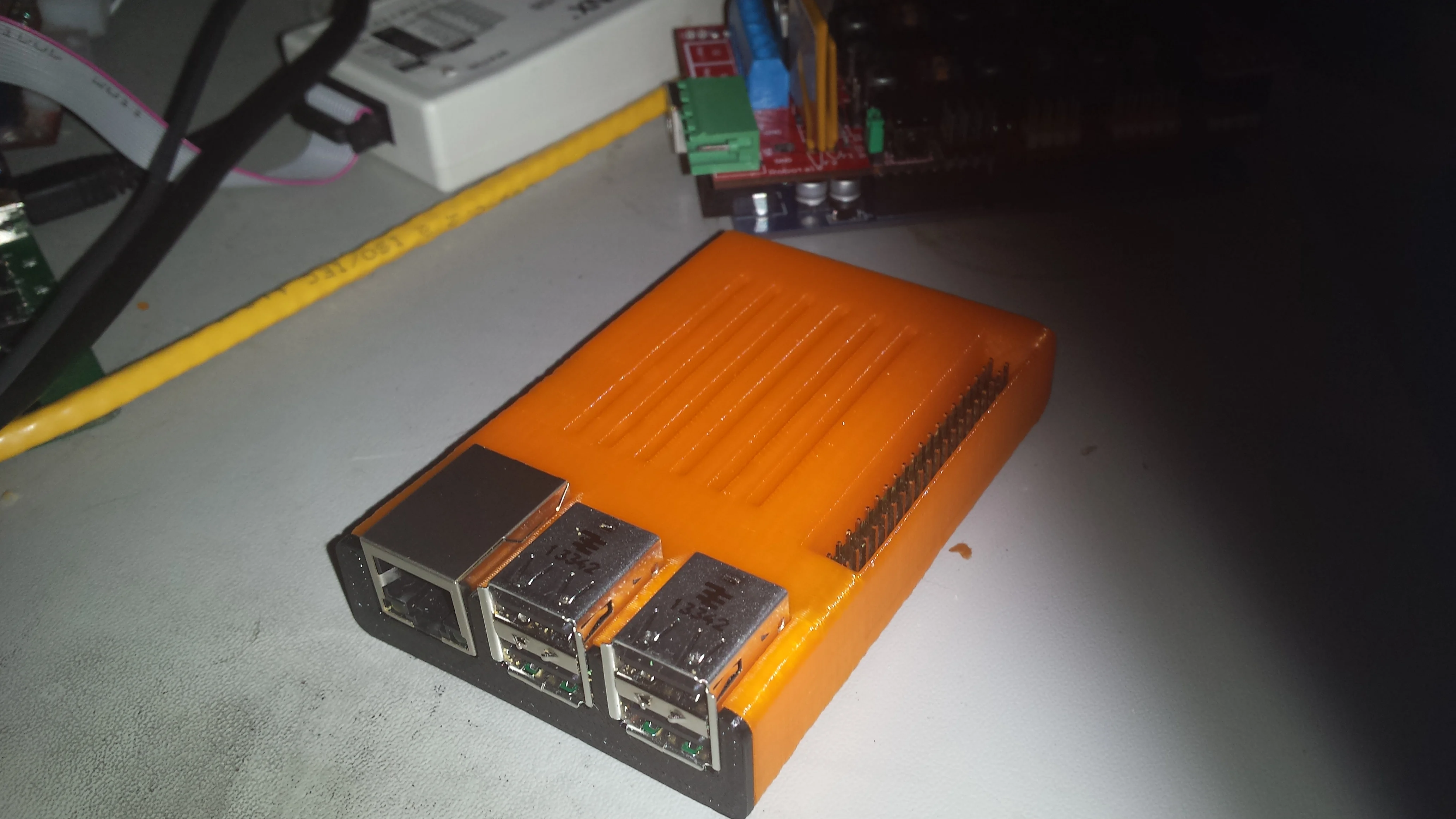 Raspberry PI Model B+ Sleeve case with IO Expansion connector exposed
