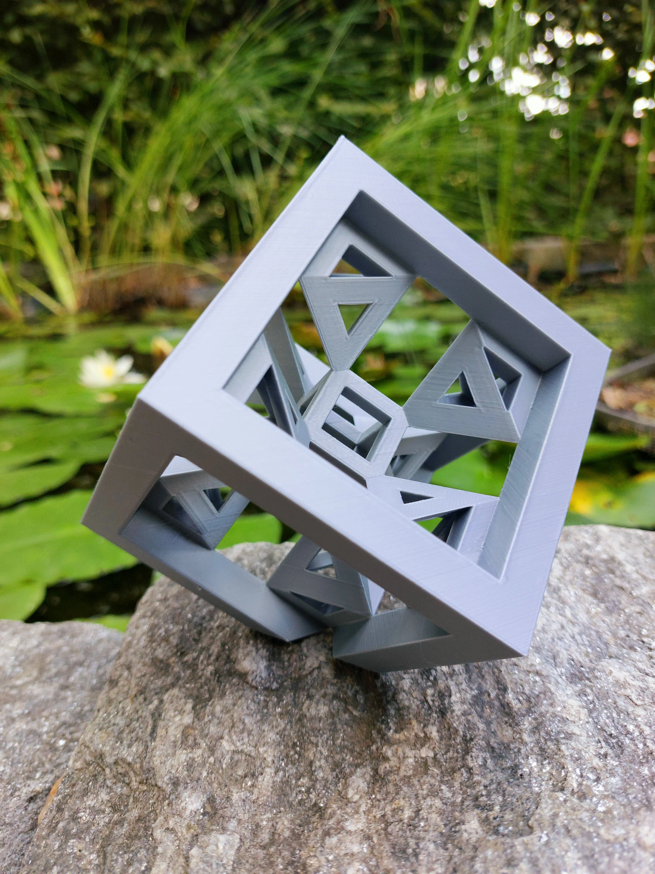 Tesseract cube decoration