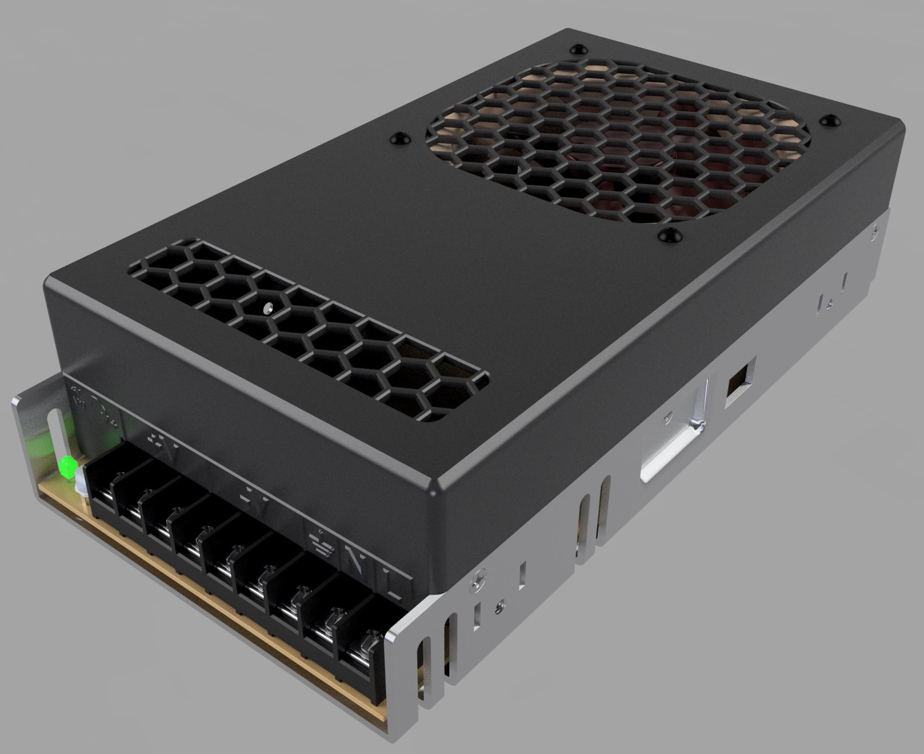 Meanwell LRS-350 Noctua A9 92mm fan cover