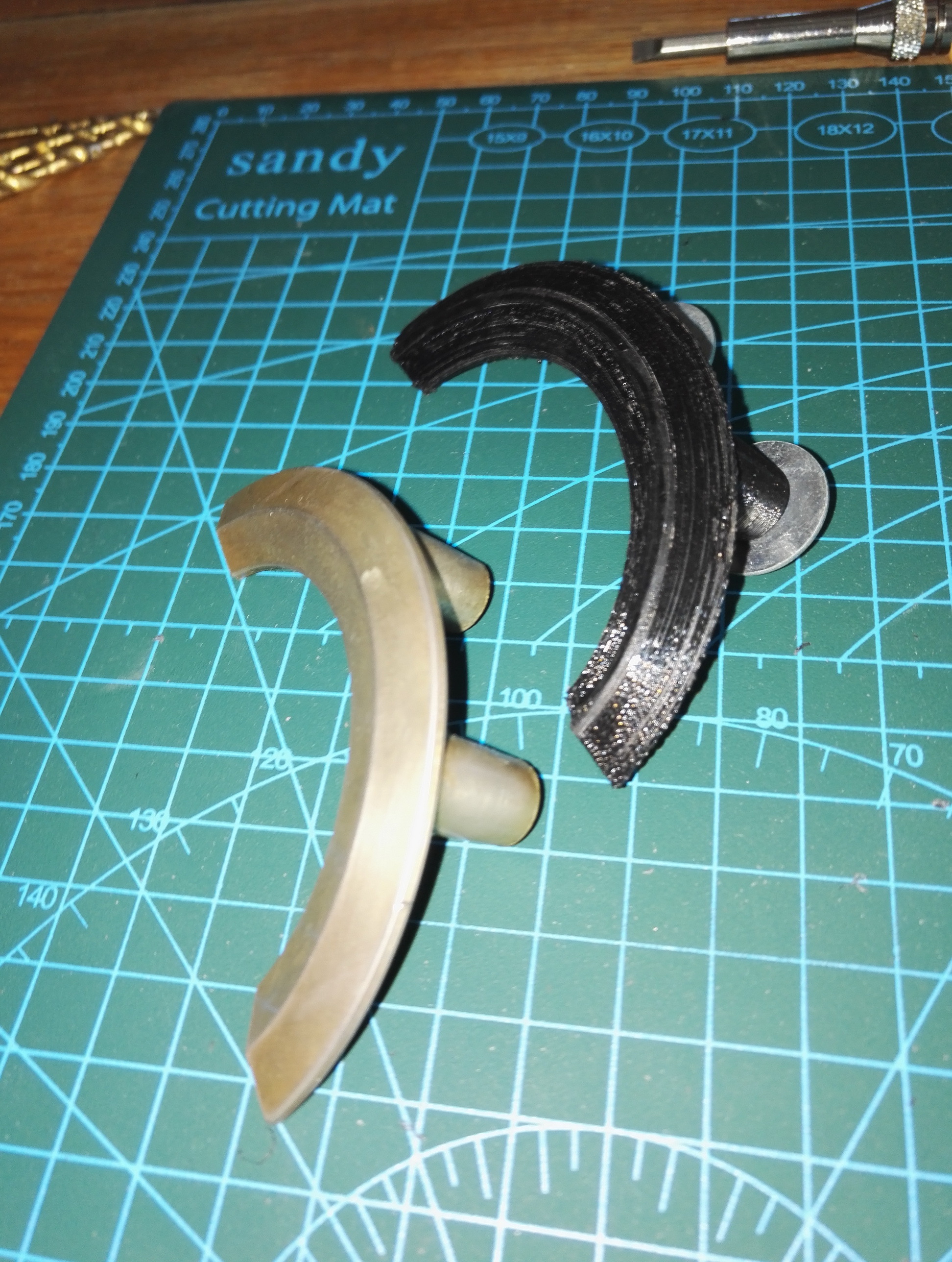 OpenSCAD Arched Closet Handle