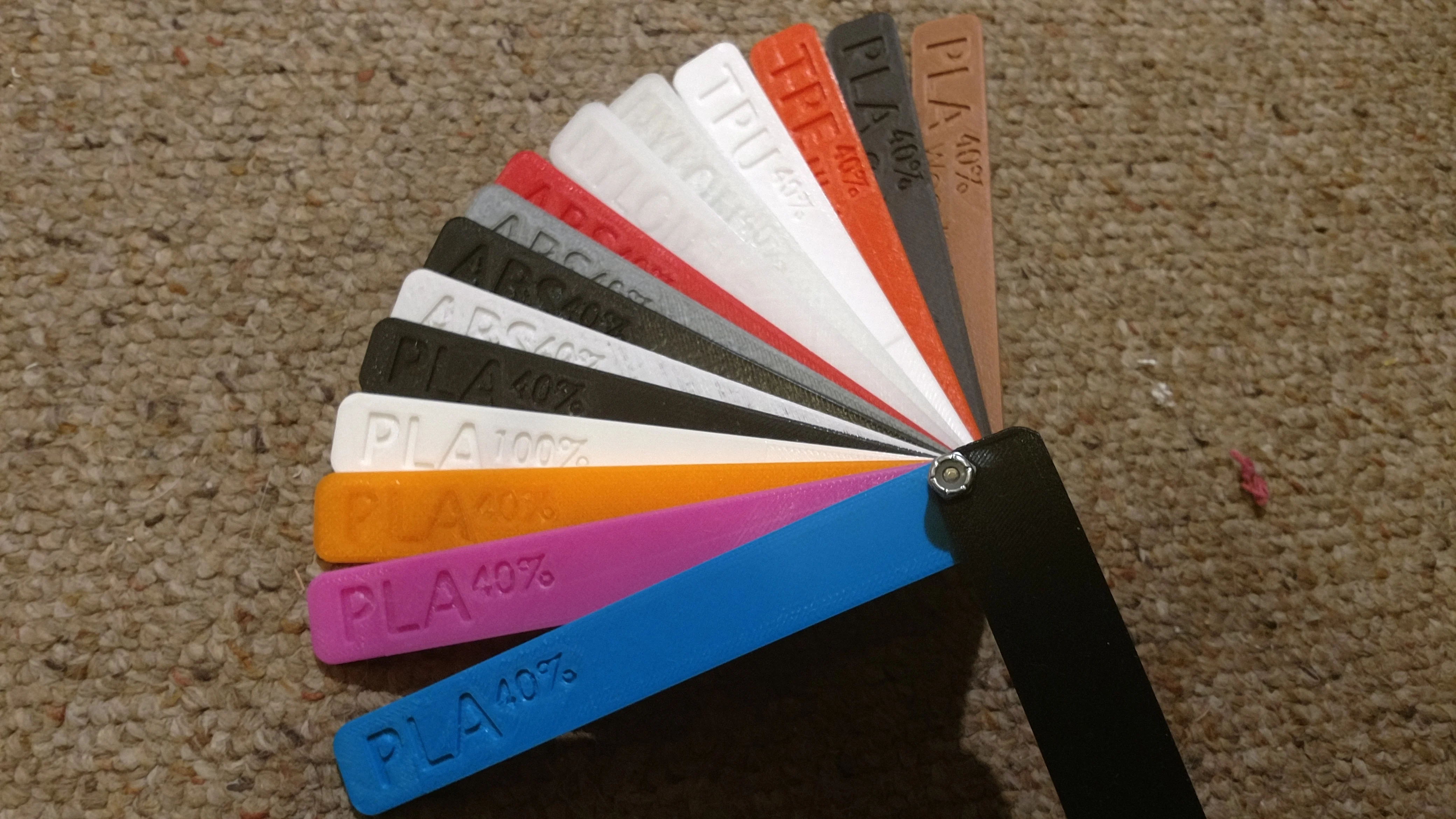 3D Printing Sample Swatches