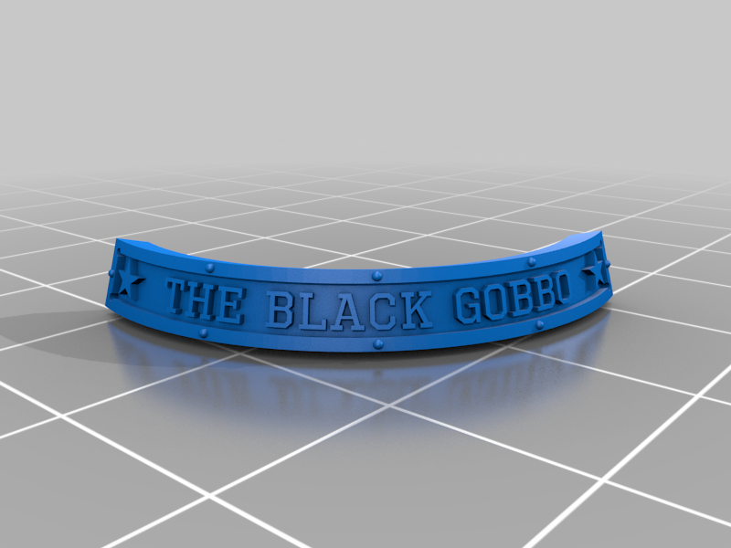 Bloodbowl Star Black Gobbo Name Plate