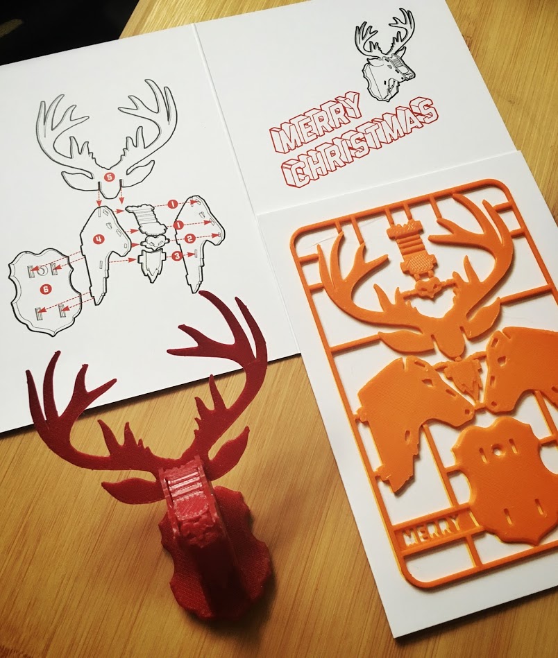 Christmas Reindeer kit card
