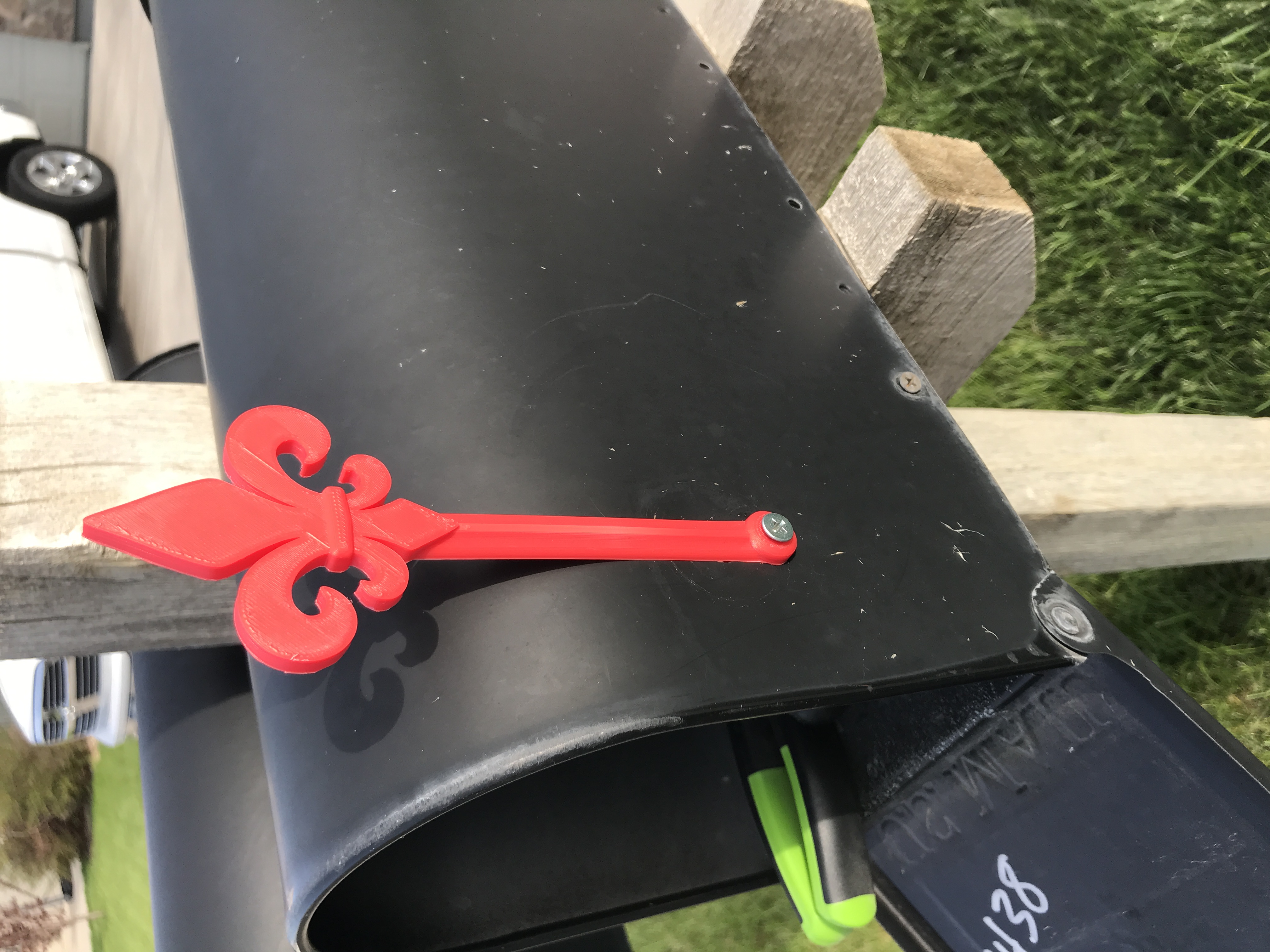 Fluer de lys Mailbox Flag