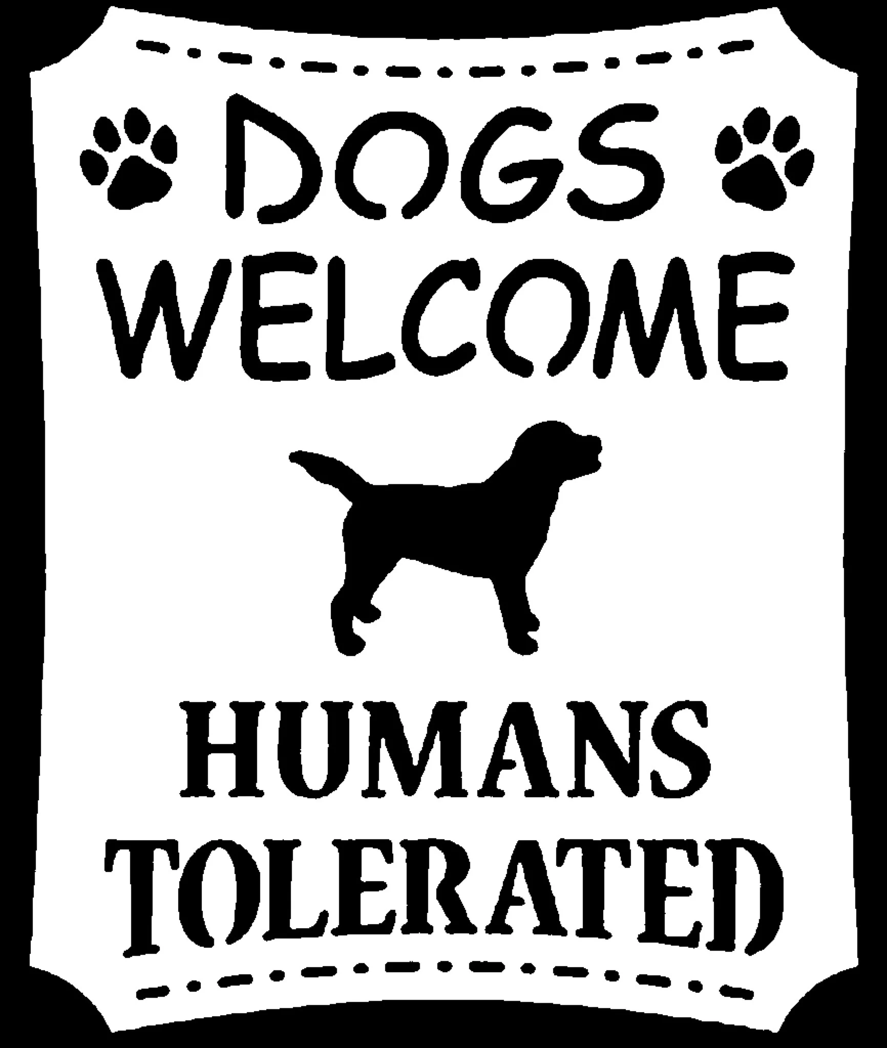 2D Welcome Dog Sign