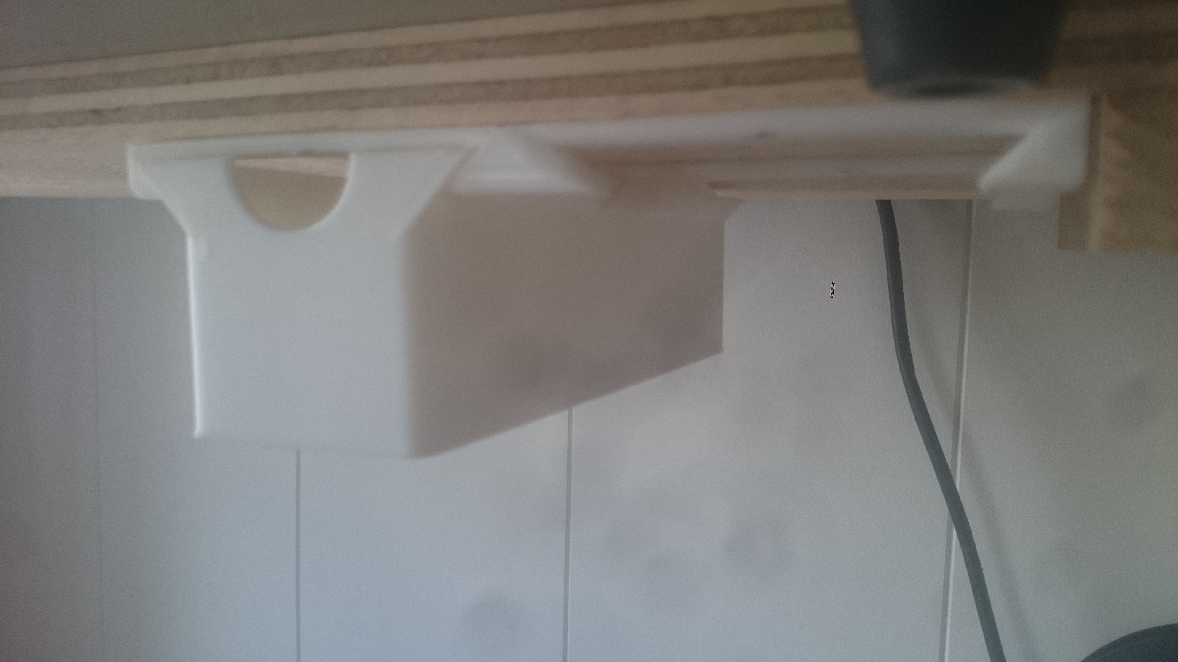 Box with under shelf slide mounting