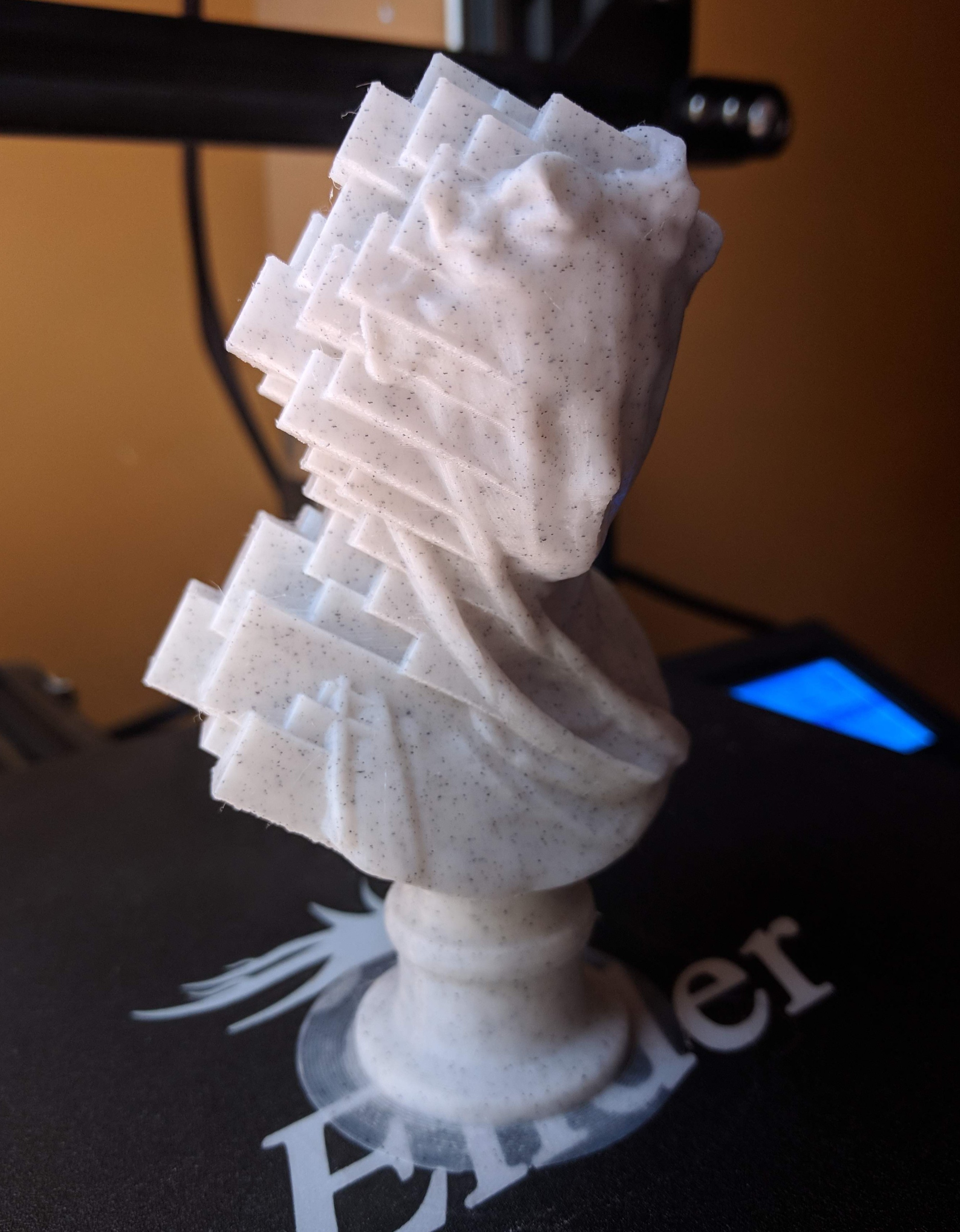 Glitched Veiled Lady Statue