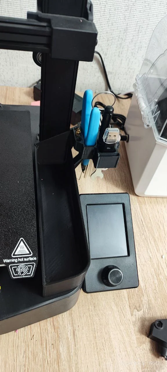 right bin with tool holder for ender 3v3 se/ke