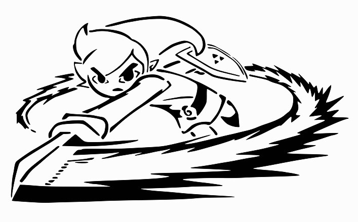 Toon Link Stencil