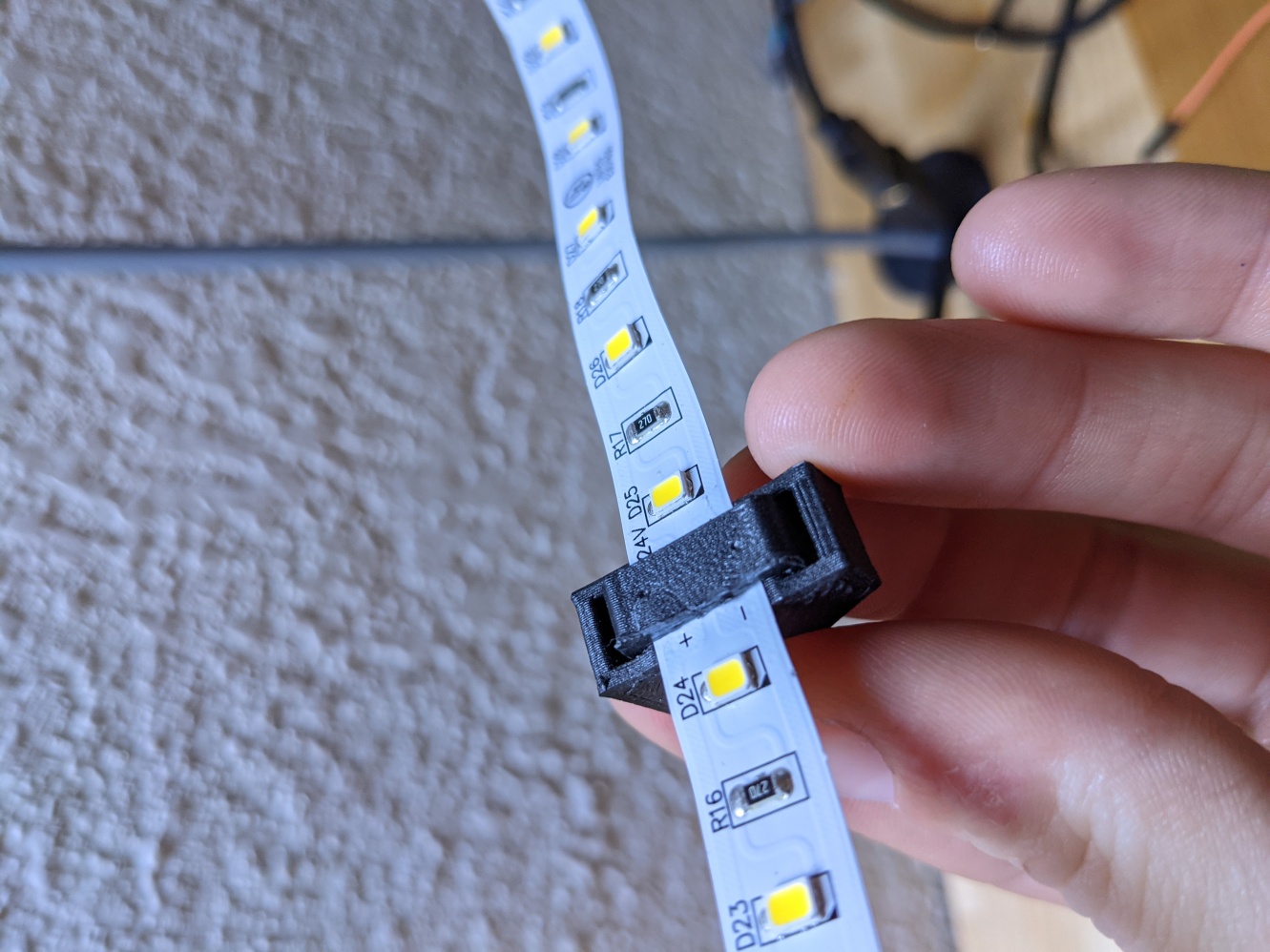 Angled LED Strip Holder