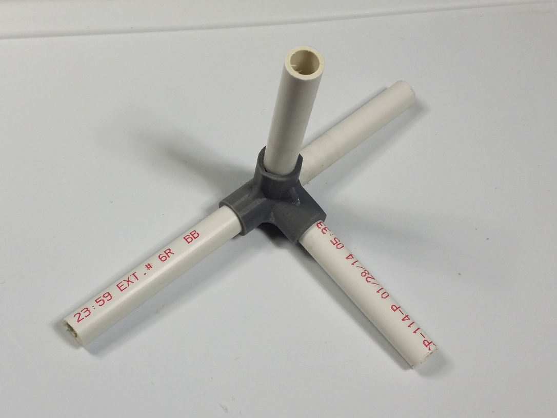 4-Way Elbow, 1/2 Inch PVC Pipe Fitting Series #HalfInchPVCFittings UPDATE 2015-07-03