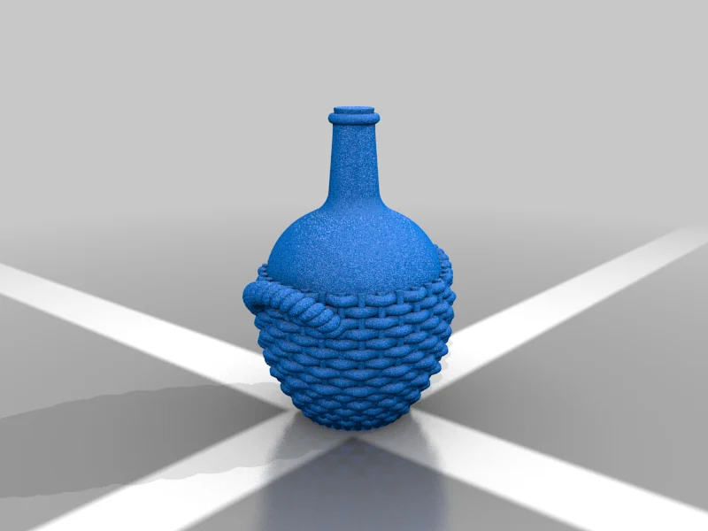 Pot with wicker trellis