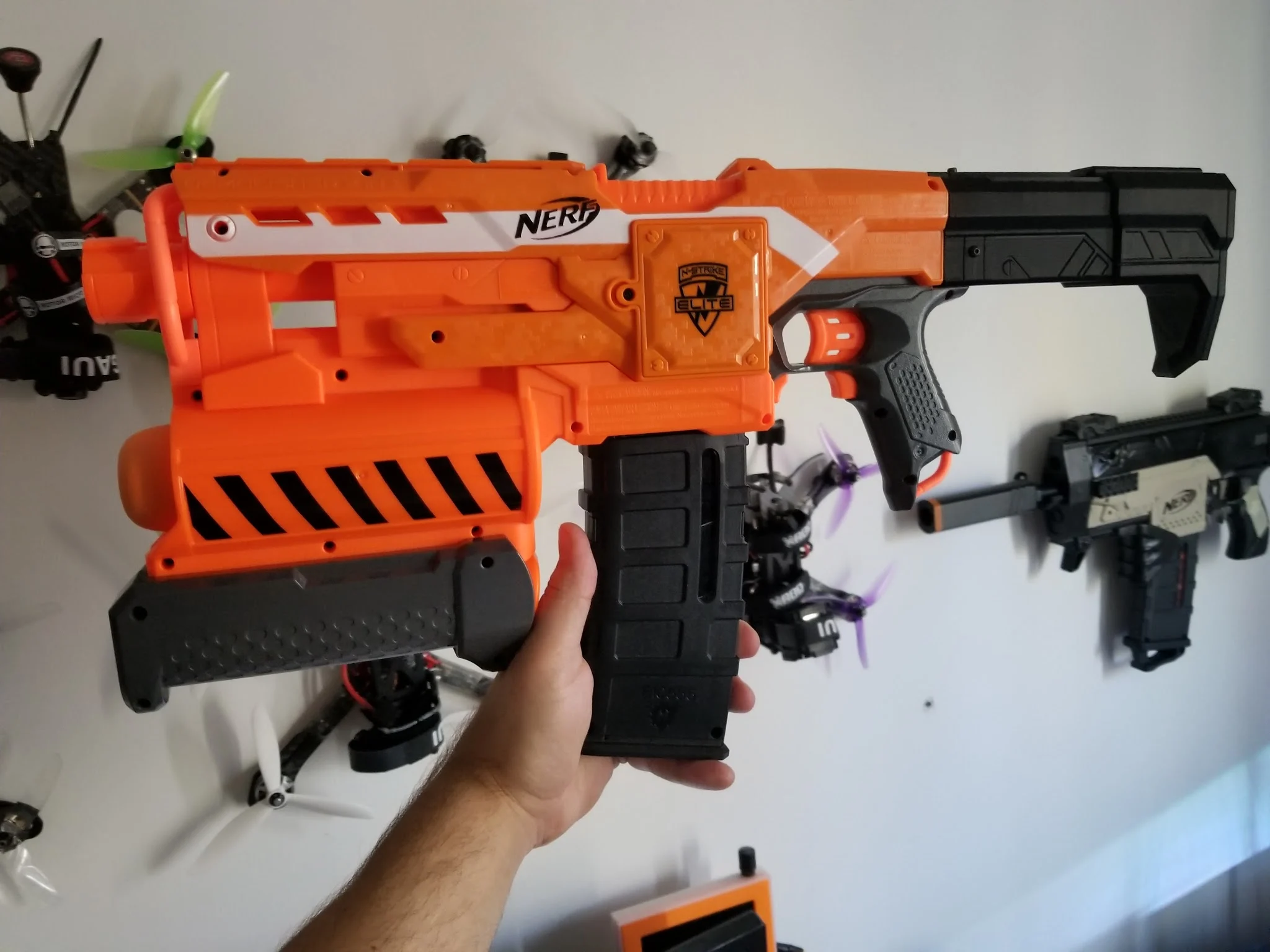 Nerf Battery Stock Demolisher and Stryfe