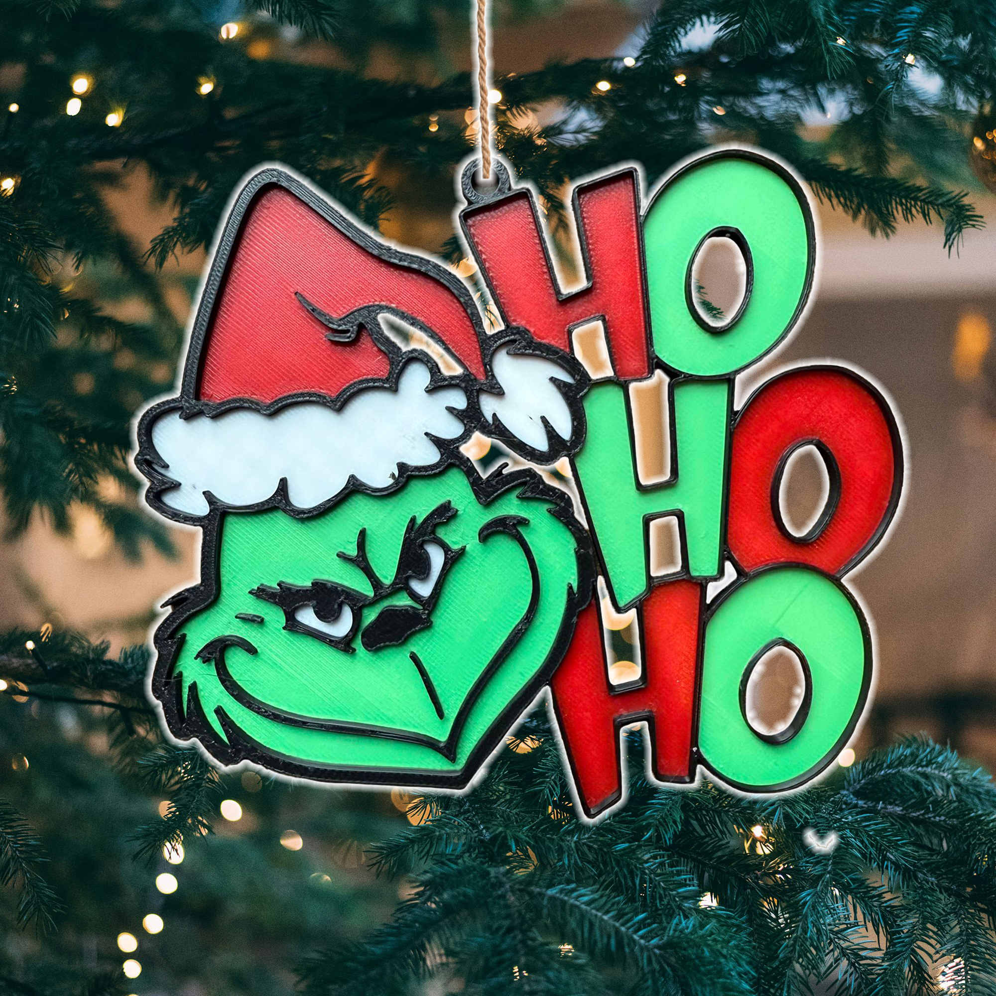 Christmas The Grinch Ho Ho Ho Tree Ornament