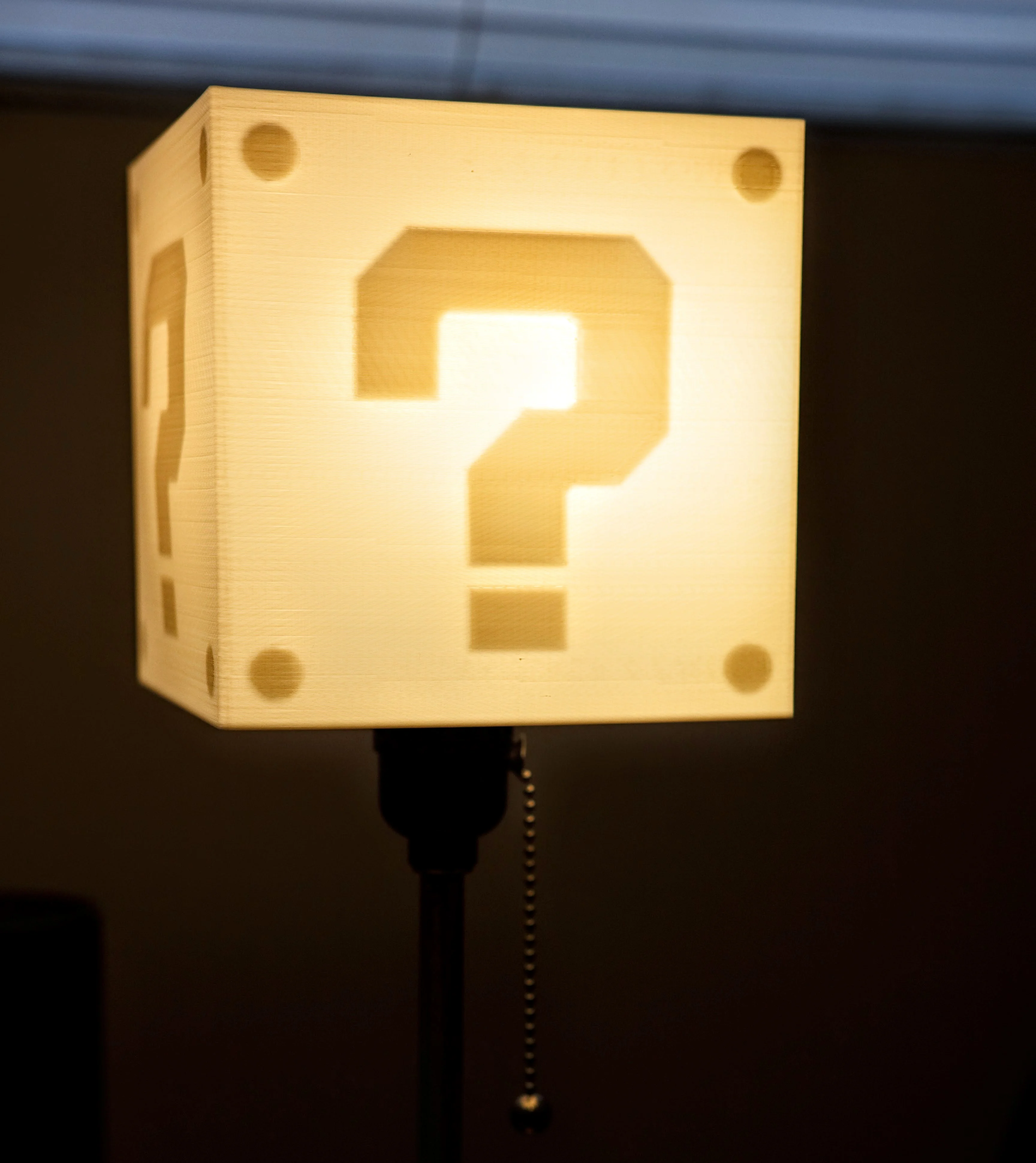 Mario question mark block lampshade