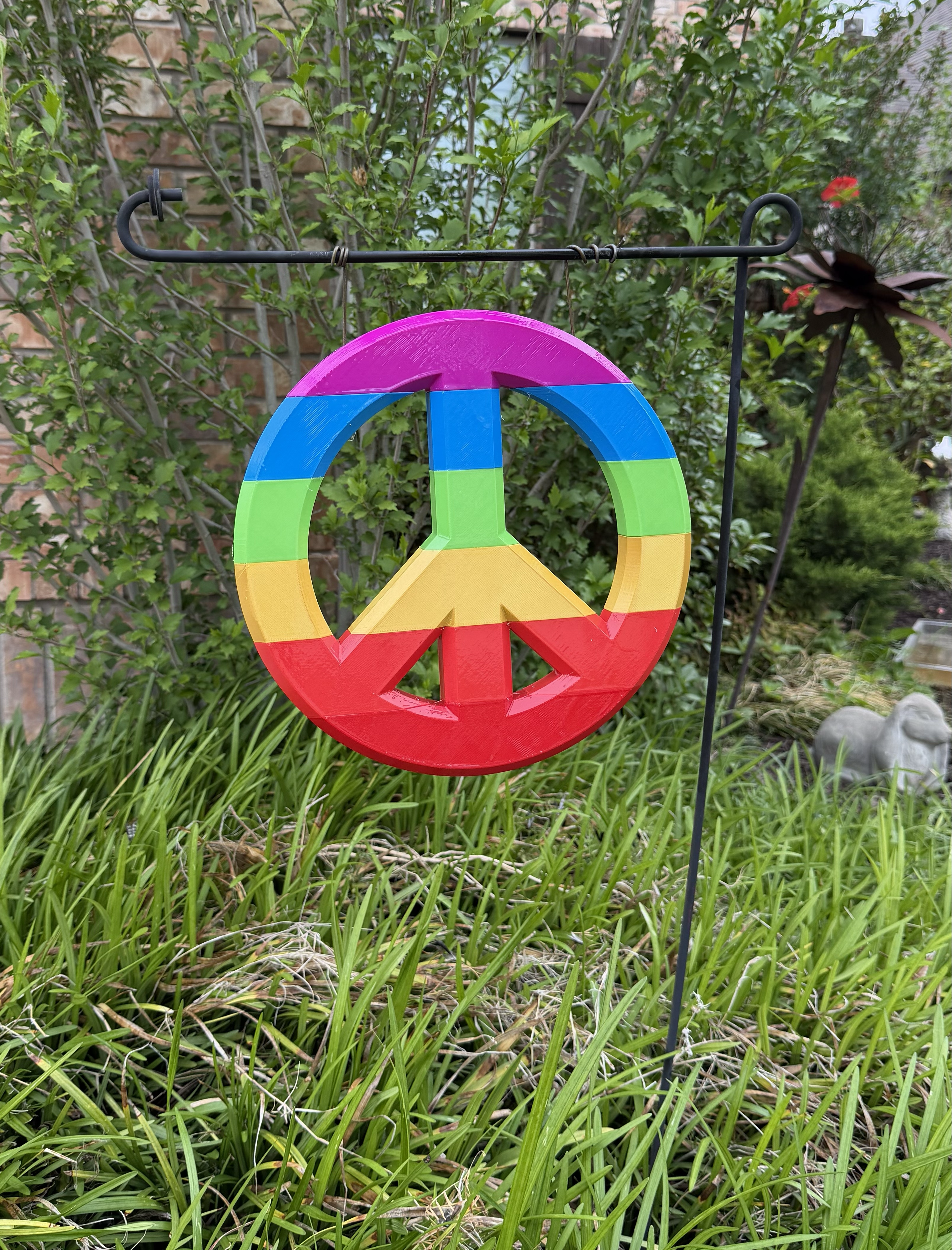 Rainbow Peace Sign Banner