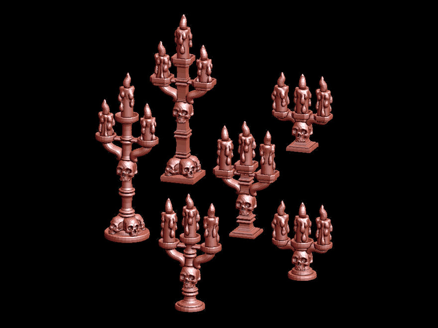 Candelabra large (Skull)