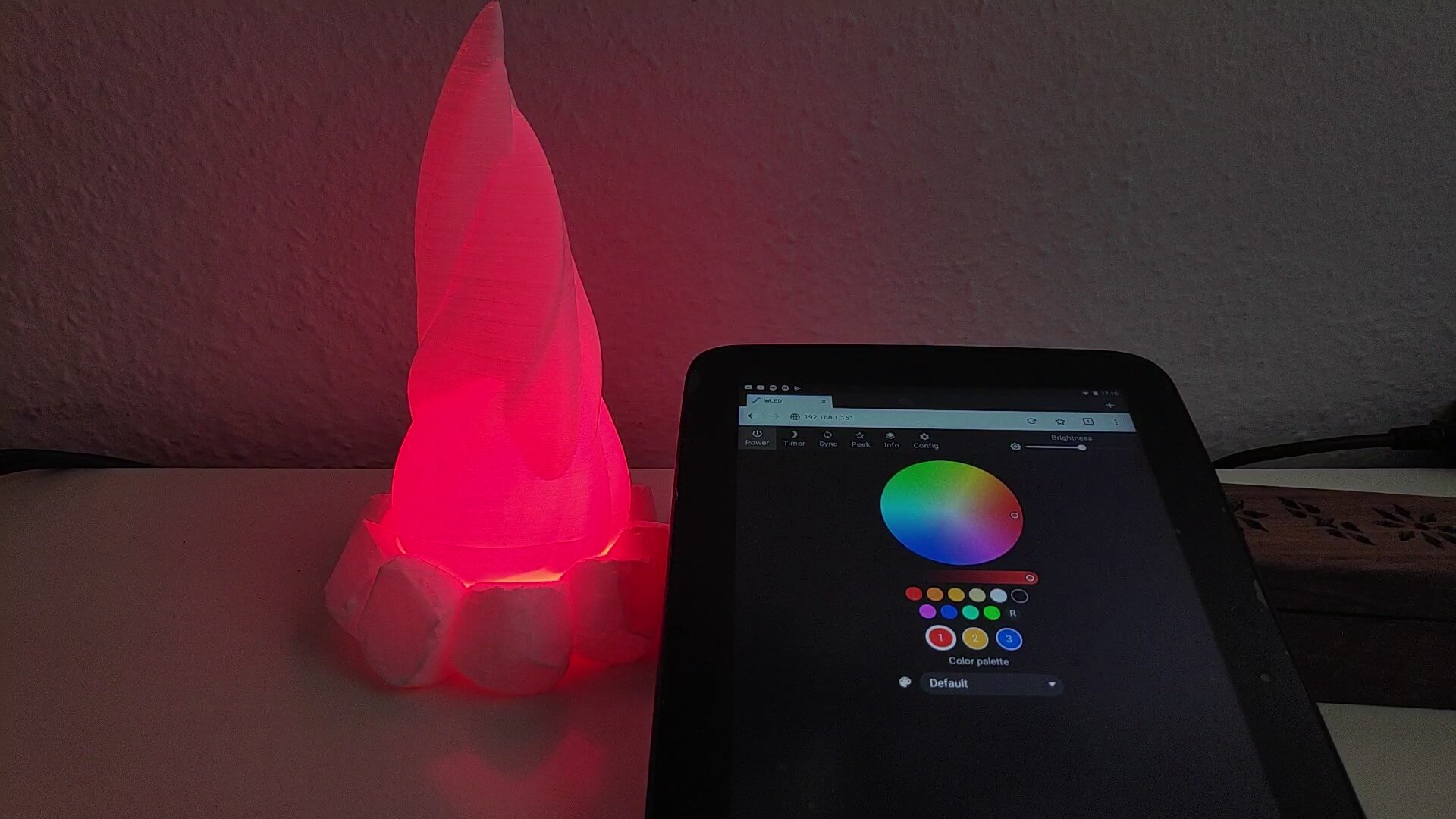 3dprintable fire pit rgb desk lamp