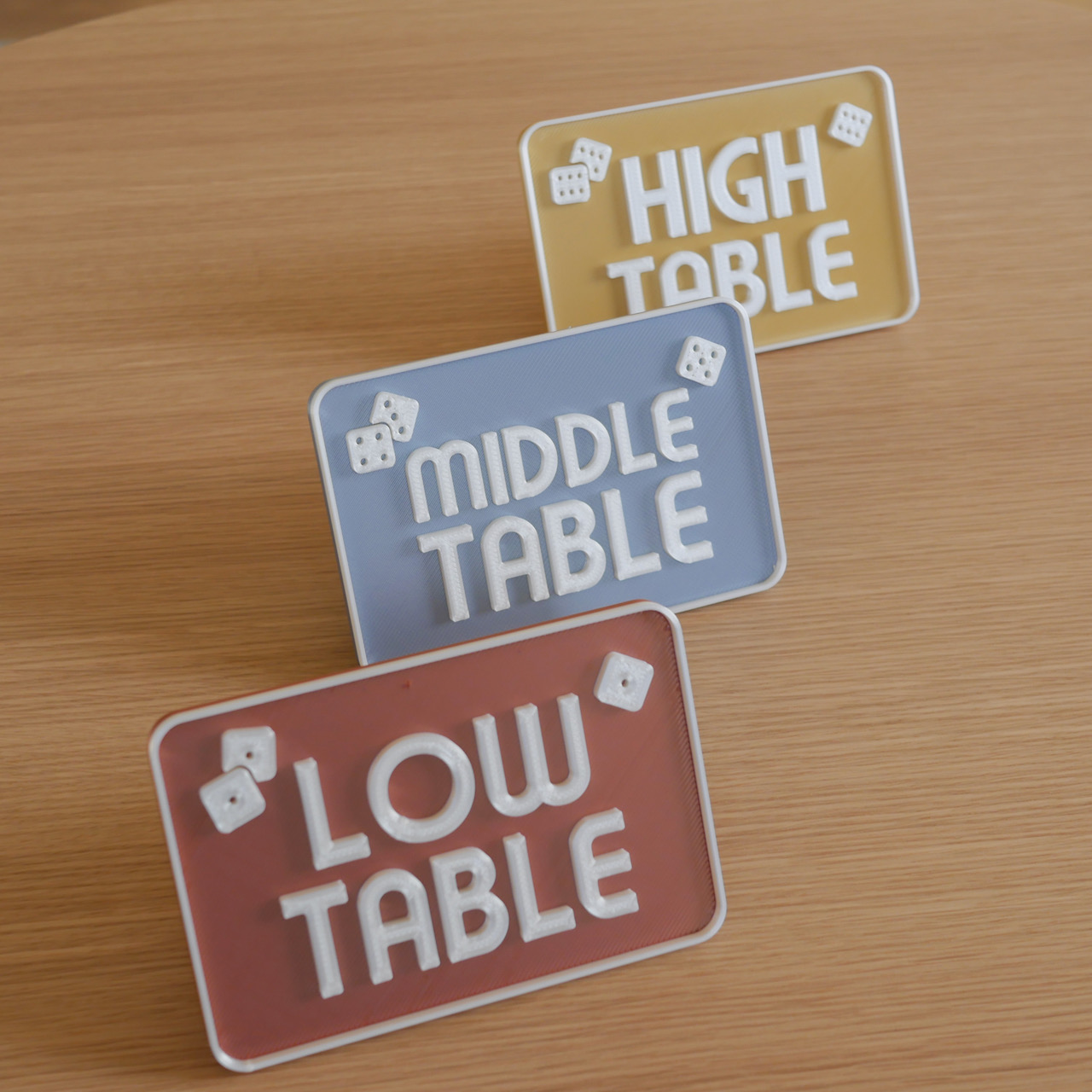 Bunco Table Signs