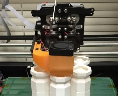 Part Cooling Fan Mount / Rigidbot / Dual V6 Mk8 Alloy Mount Kit