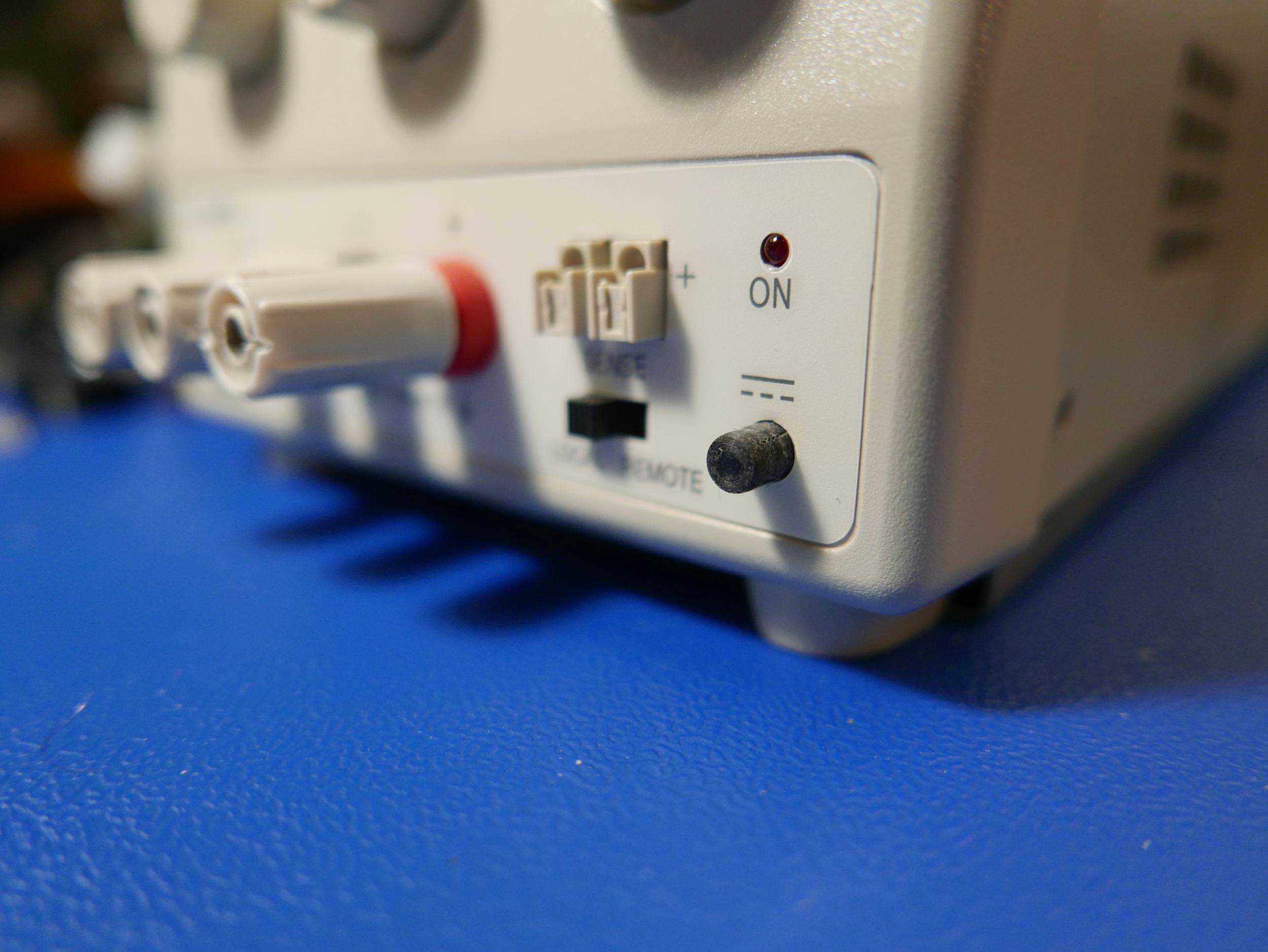 TTI Variable Power Supply Output Button