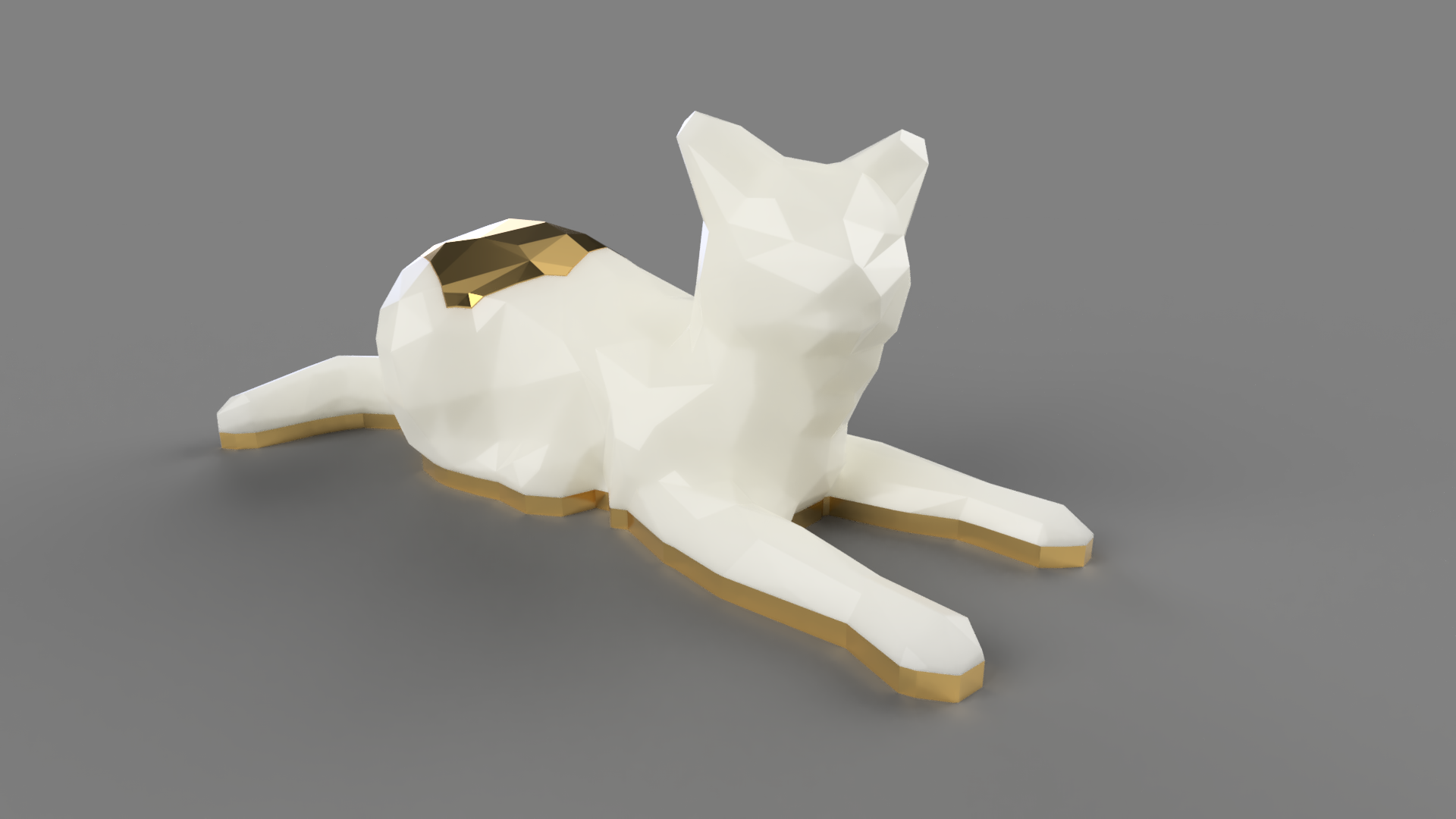 Low Poly Hexagon Cat