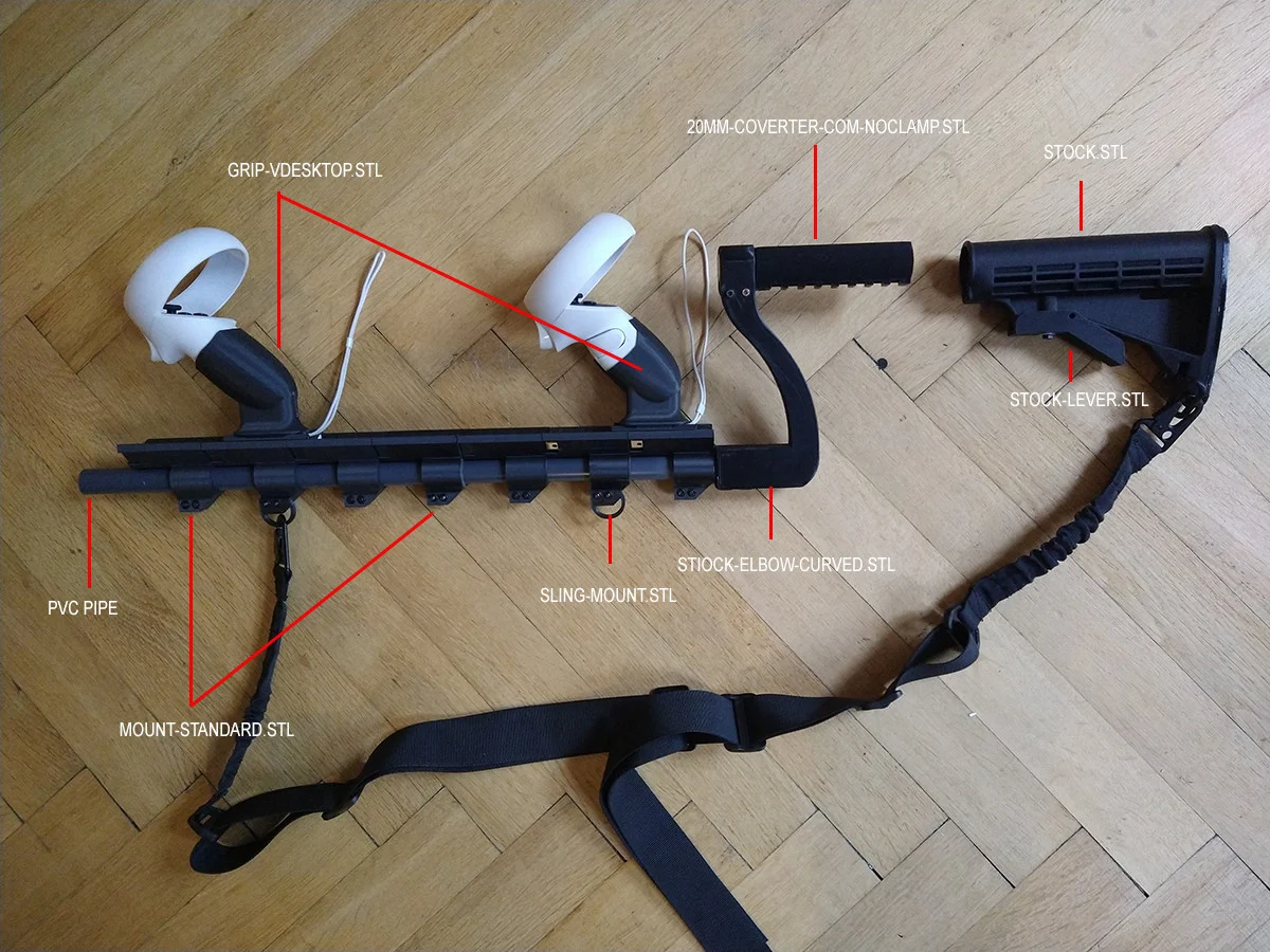 Railgun - Oculus Quest 2 Rifle Stock