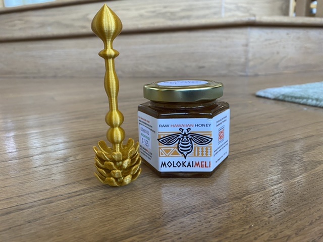 Lotus blossom honey dipper