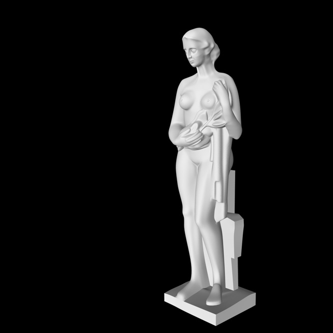 Wandfigur am Hansa-Filmtheater Rostock