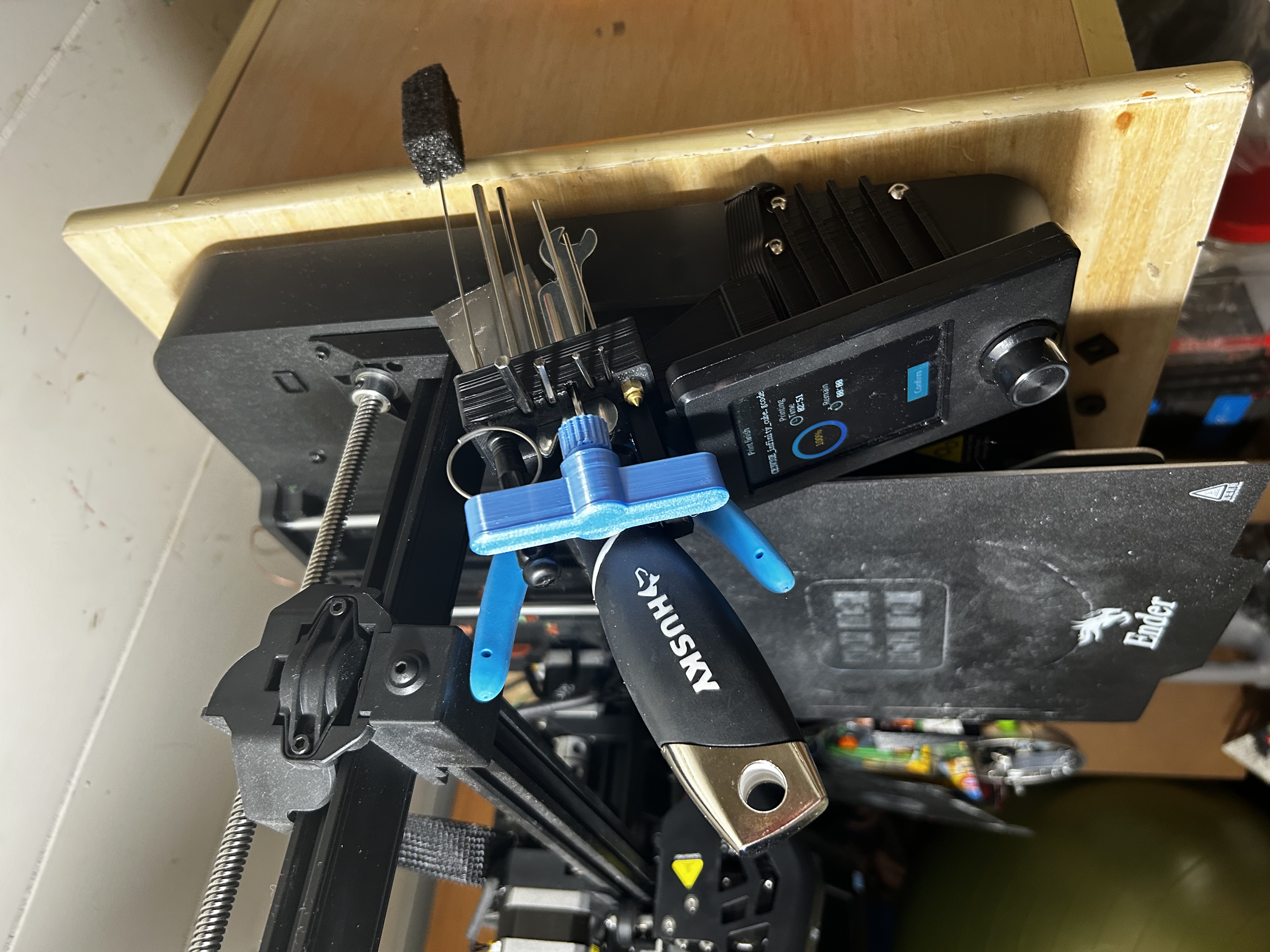 Space Saving Ender 3 V3 Tool Holder and Display Bracket
