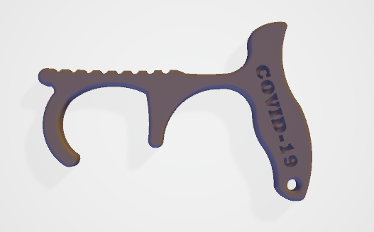 Clean Tool, Door handle and button pusher with Quick Holster