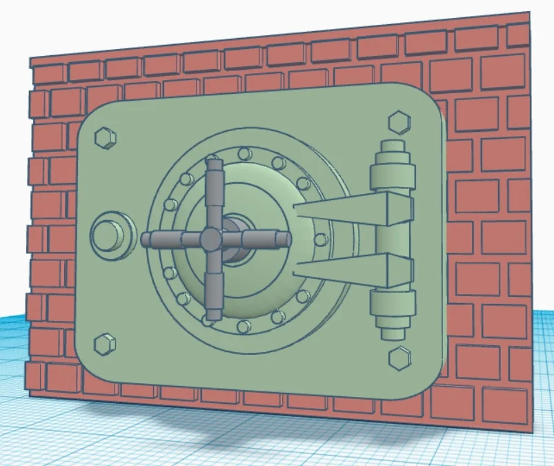 Vault with Lock on Wall
