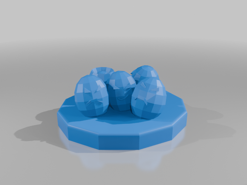 Exeggcute Pokemon Low Poly Figure 102