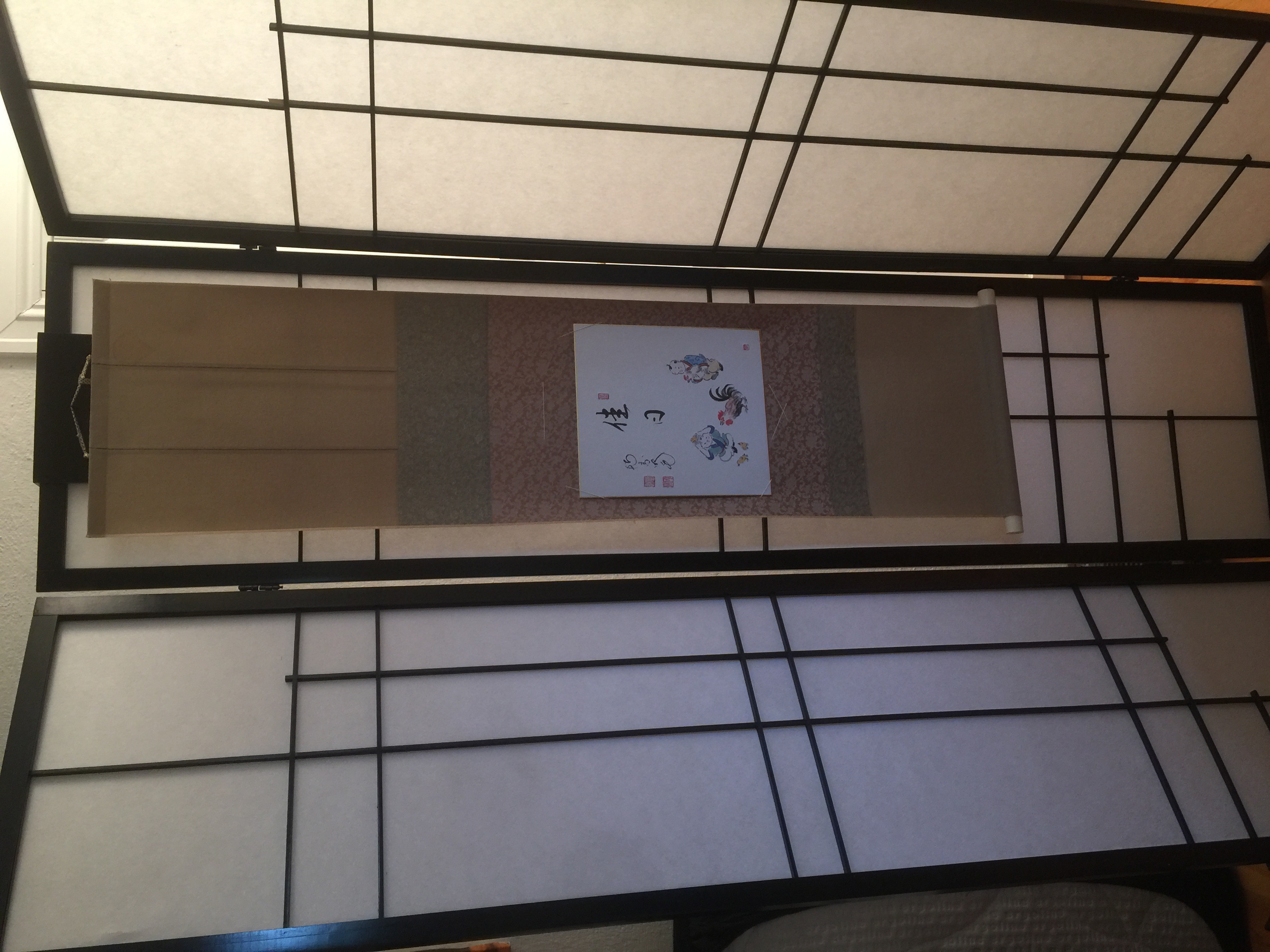 Shoji scroll hanger