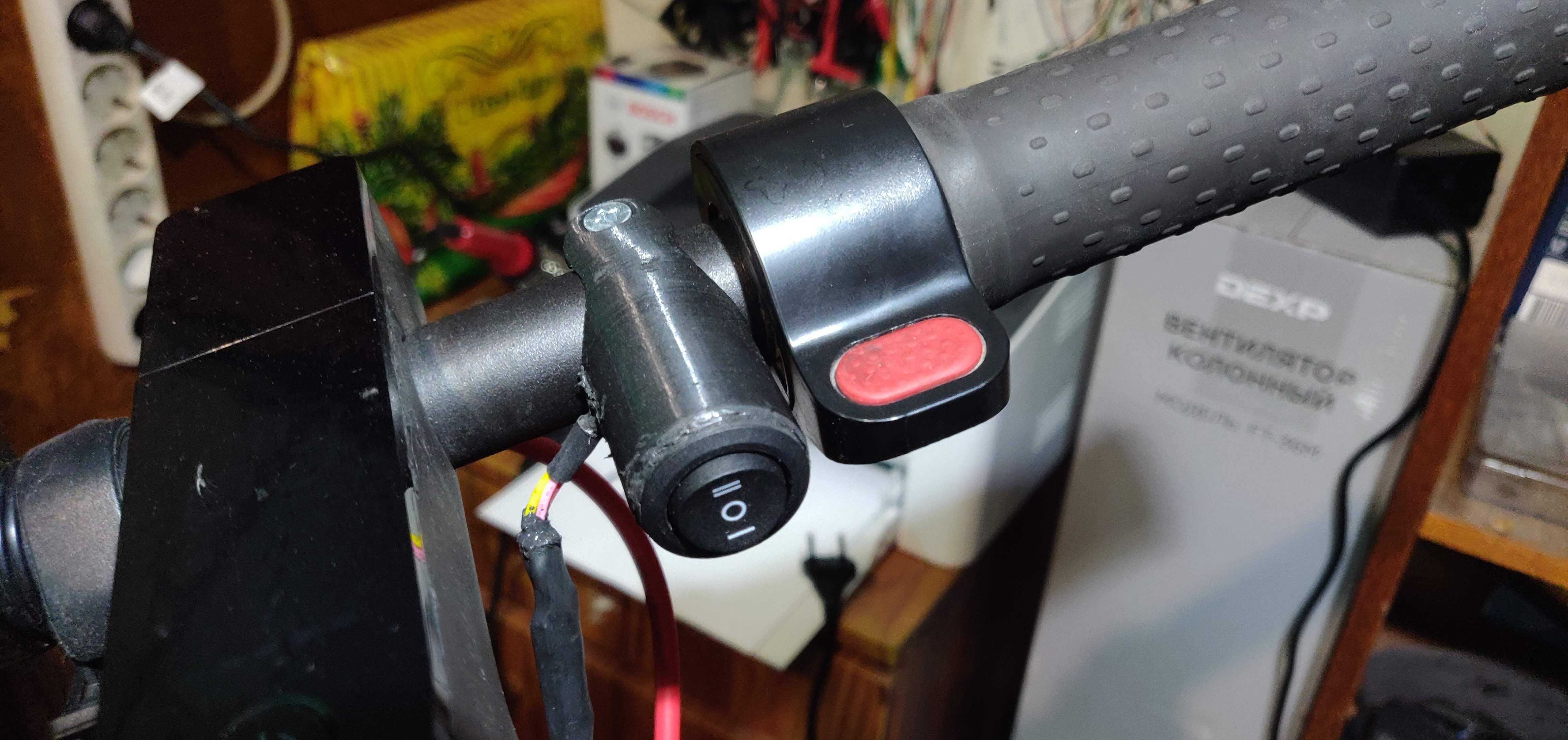 Handlebar button mount