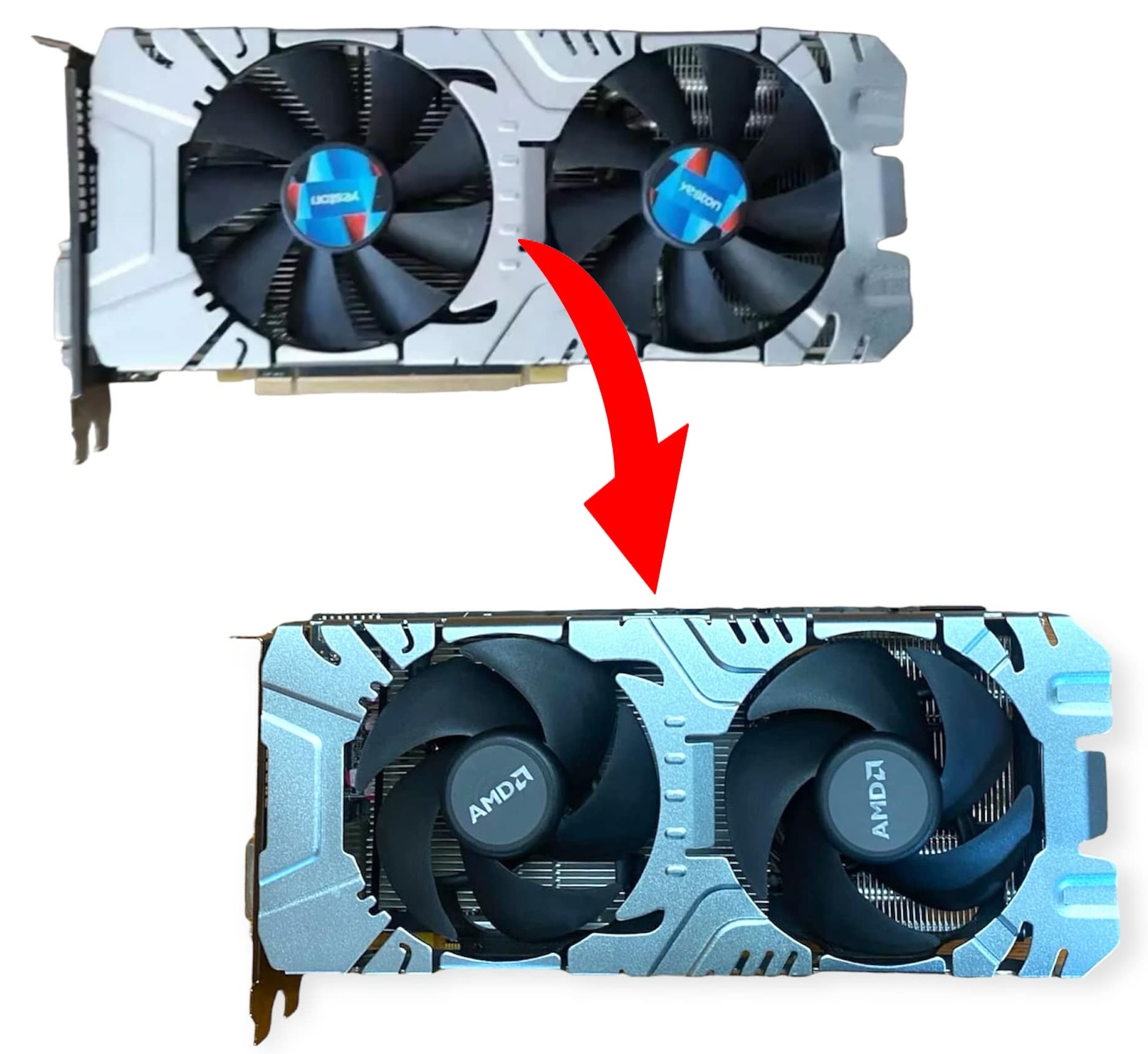 AMD Fan replacement adapter for gpu YESTON RX580