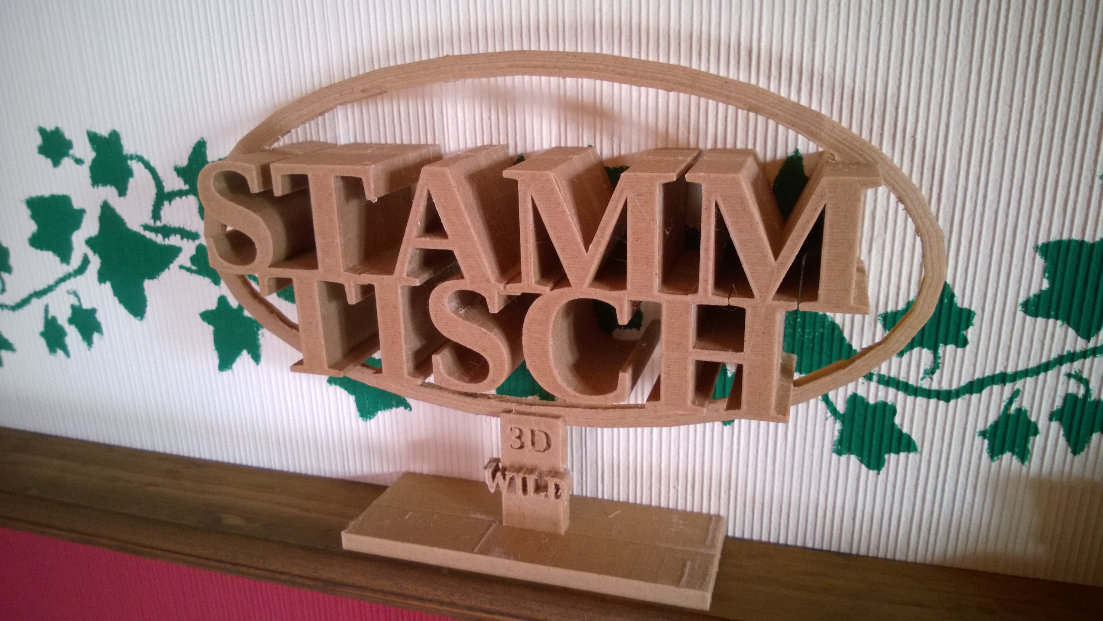 Stammtisch Tischaufsteller (woodfill)