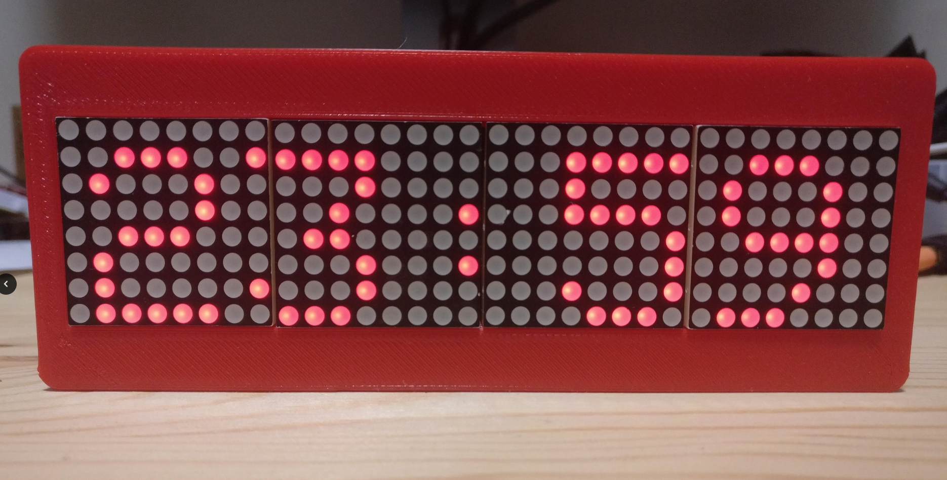 LED Dot-Matrix Network Clock Case