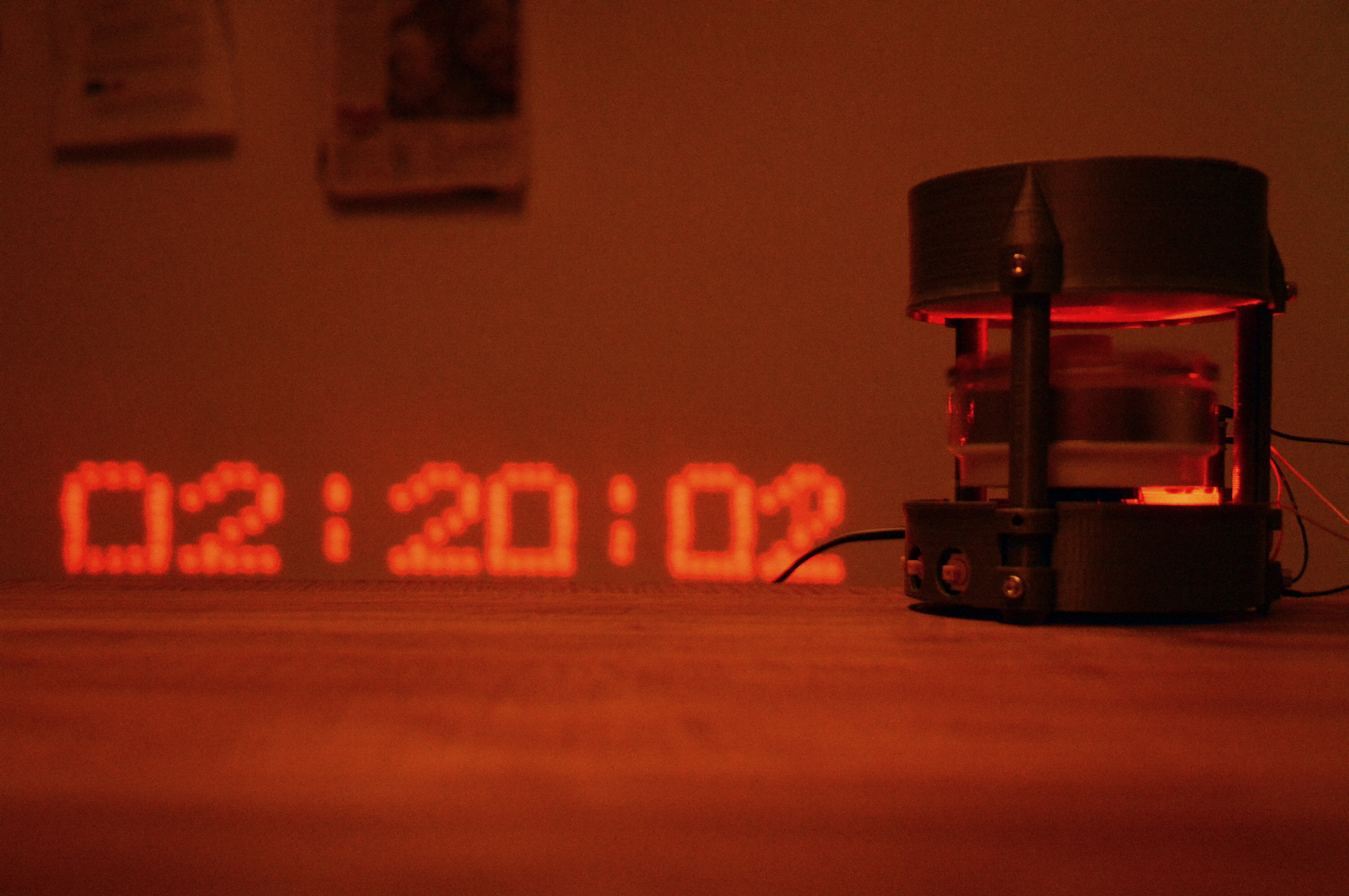 Laser projector clock / POV display