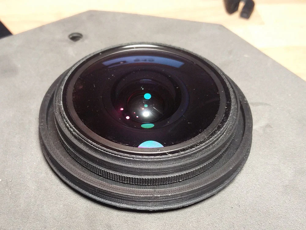 HAL 9000 Prop modified to use a 37mm fisheye lens
