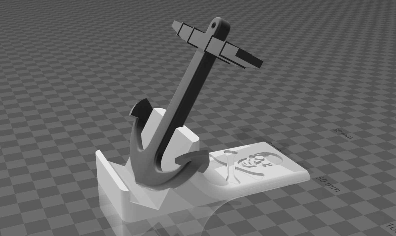 Anchor Skull and Bones Smartphone Stand