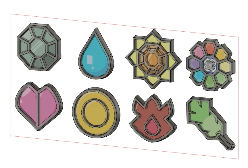 Pokemon Gym Badges - Kanto