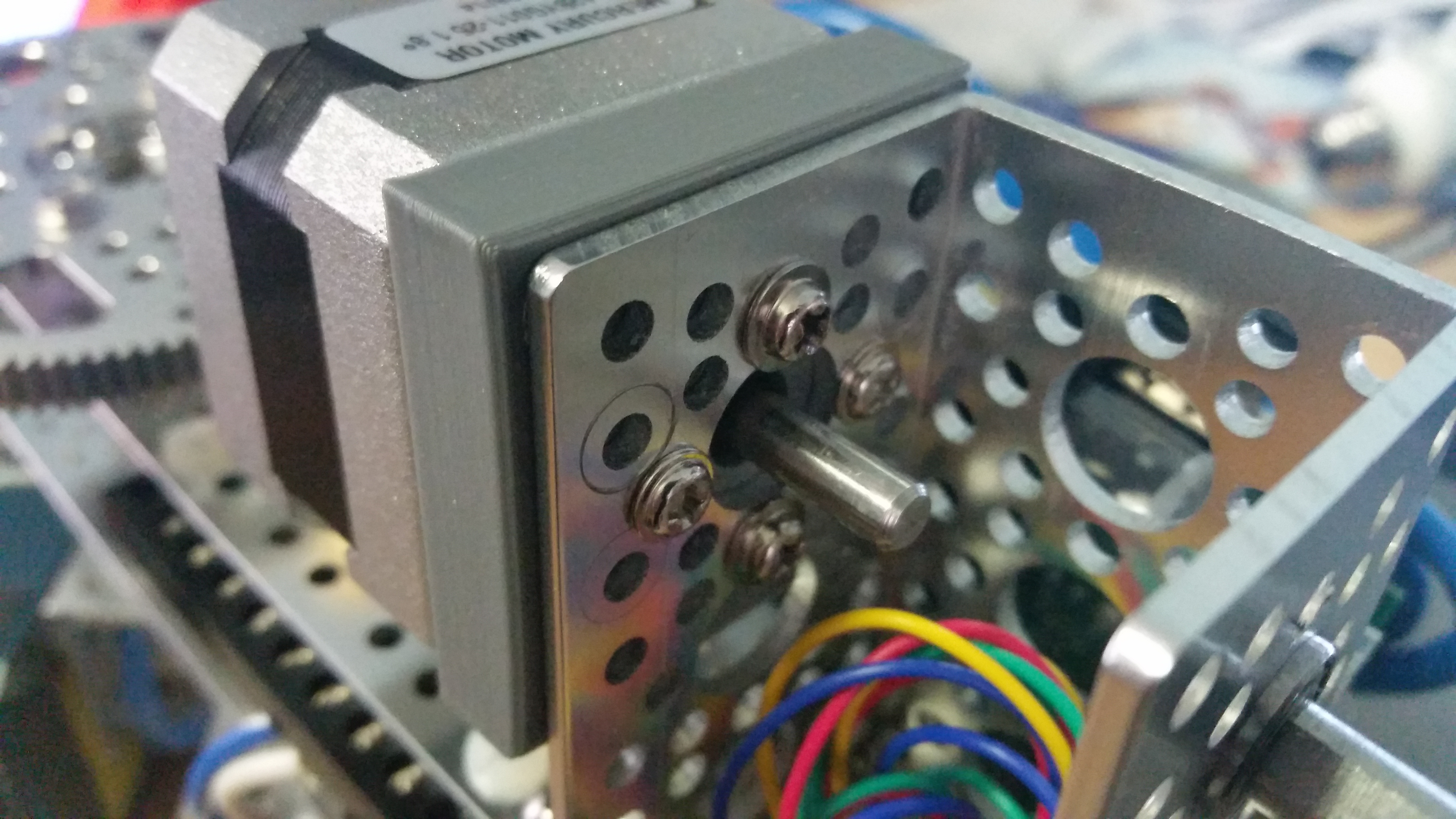 NEMA 17 stepper motor to actobotics mount adapter