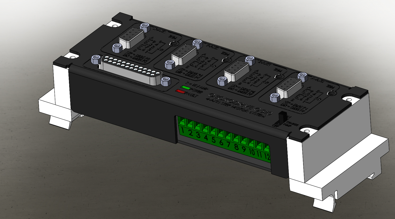 CNC router Gecko G540 35mm din rail mount
