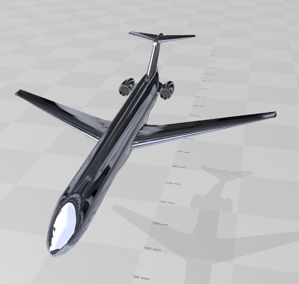 Convair Model 61 IAE V2500 50.4 m version Powered Updated 3D Print 1:150 Scale