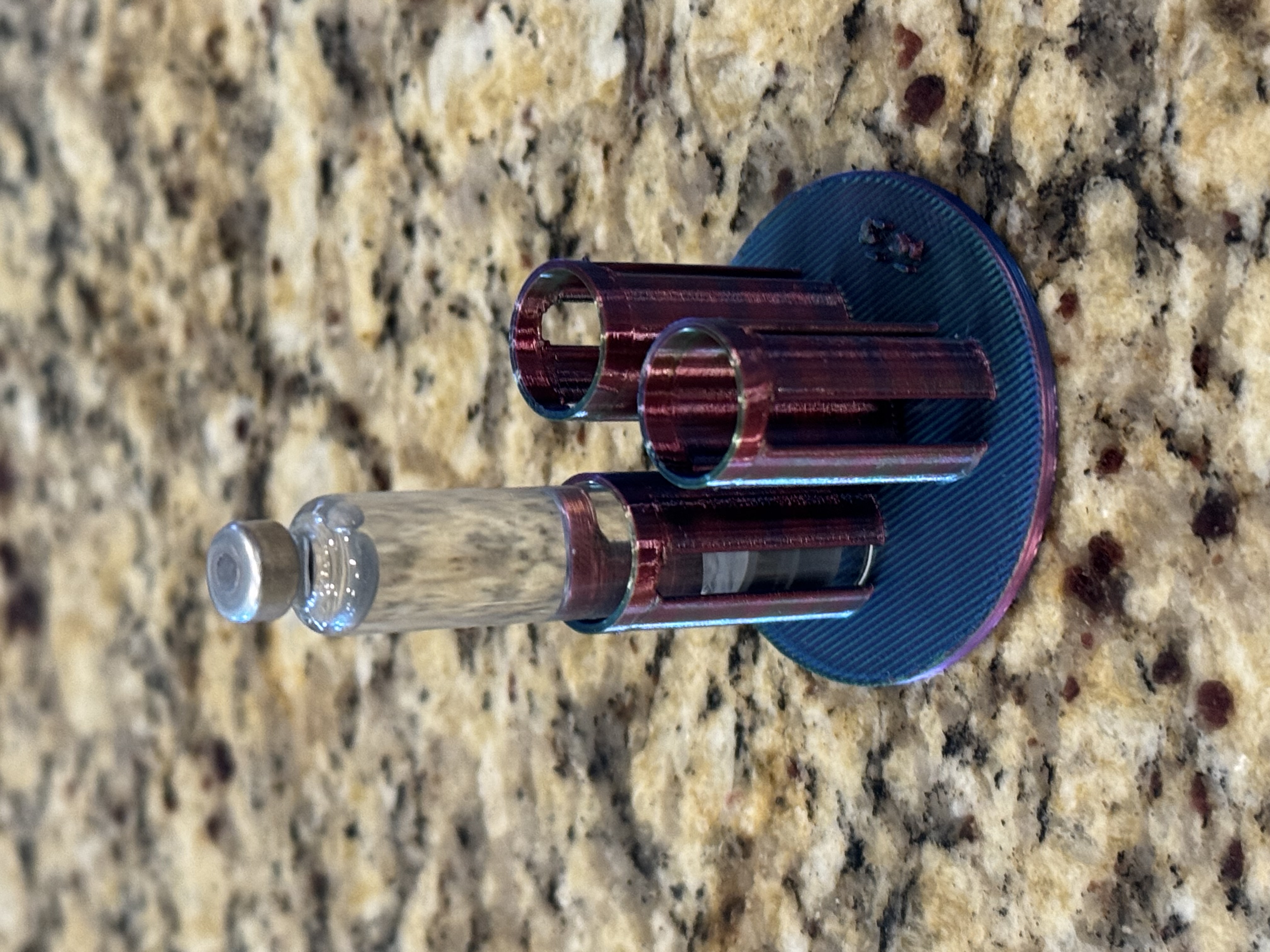 Pen vial holder for common peptide pens