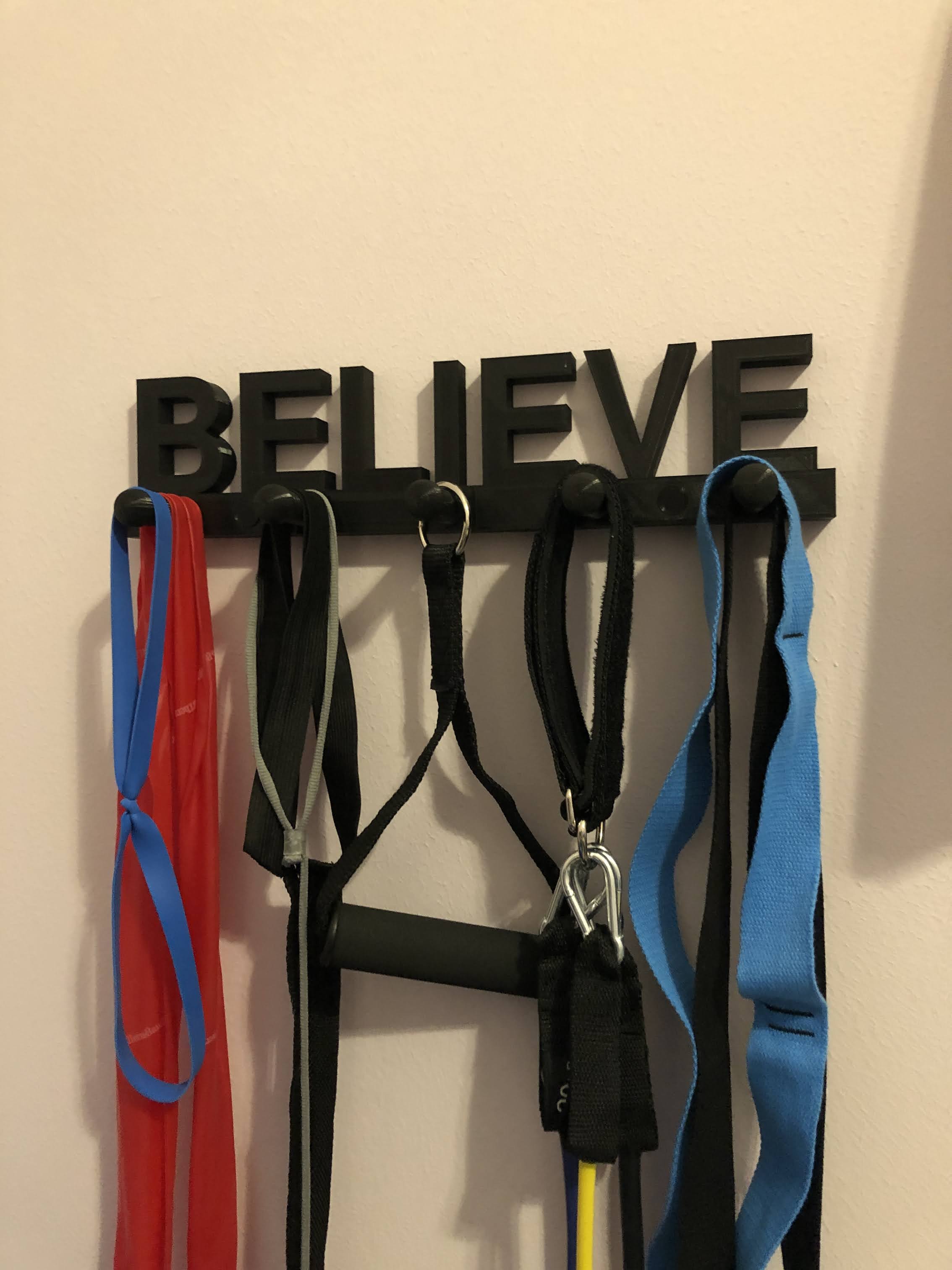 Customizable Wall Hanger for Fitness Bands/Yoga Straps